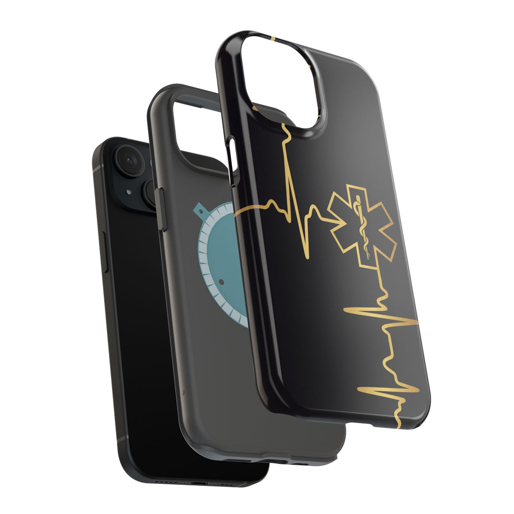 Paramedic/EMT Heartbeat Line Phone Case — Magnetic Wireless Charging Cover