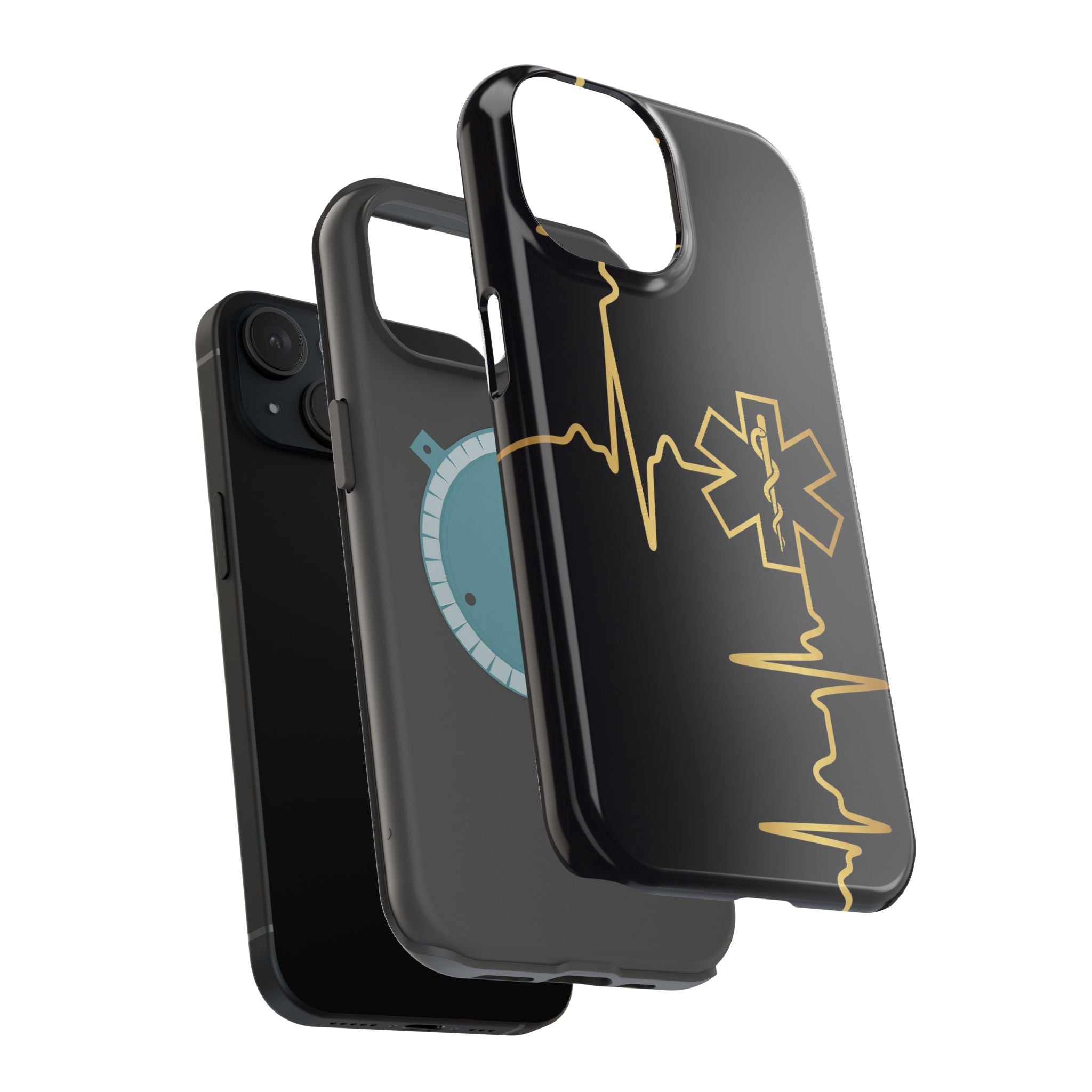 Paramedic/EMT Heartbeat Line Phone Case — Magnetic Wireless Charging Cover