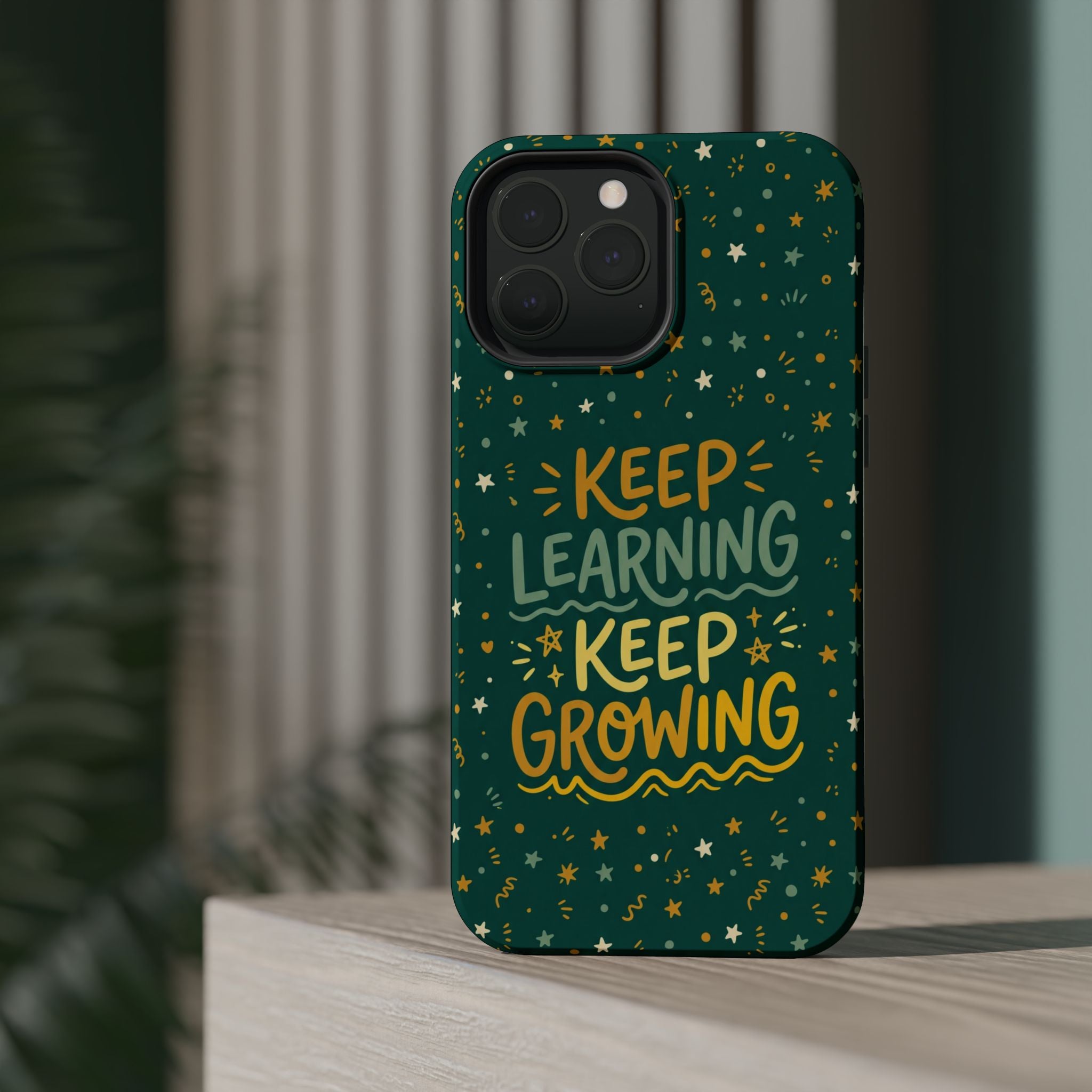 Keep Learning Keep Growing Teacher Phone Case — Wireless Charging Cover