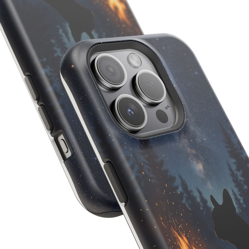 Personalized French Bulldog Campfire Phone Case — Wireless Charging Cover
