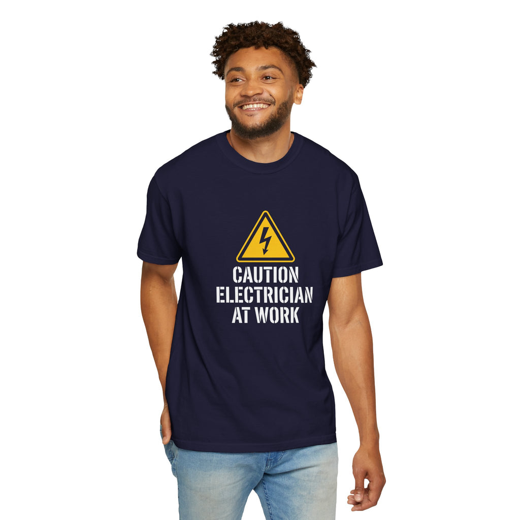 Caution Electrician At Work T-Shirt