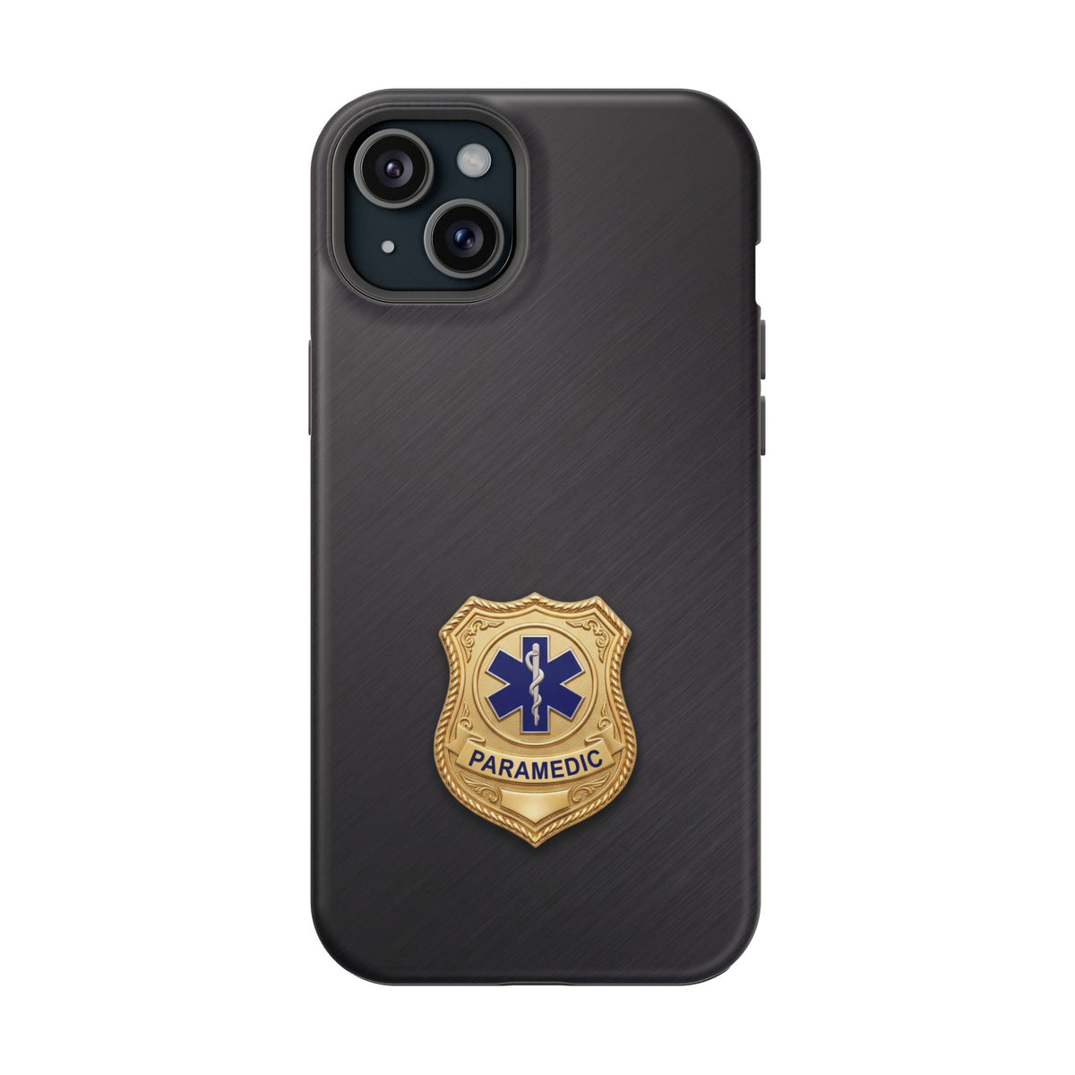 Gold Paramedic Badge Phone Case — Magnetic Wireless Charging Cover