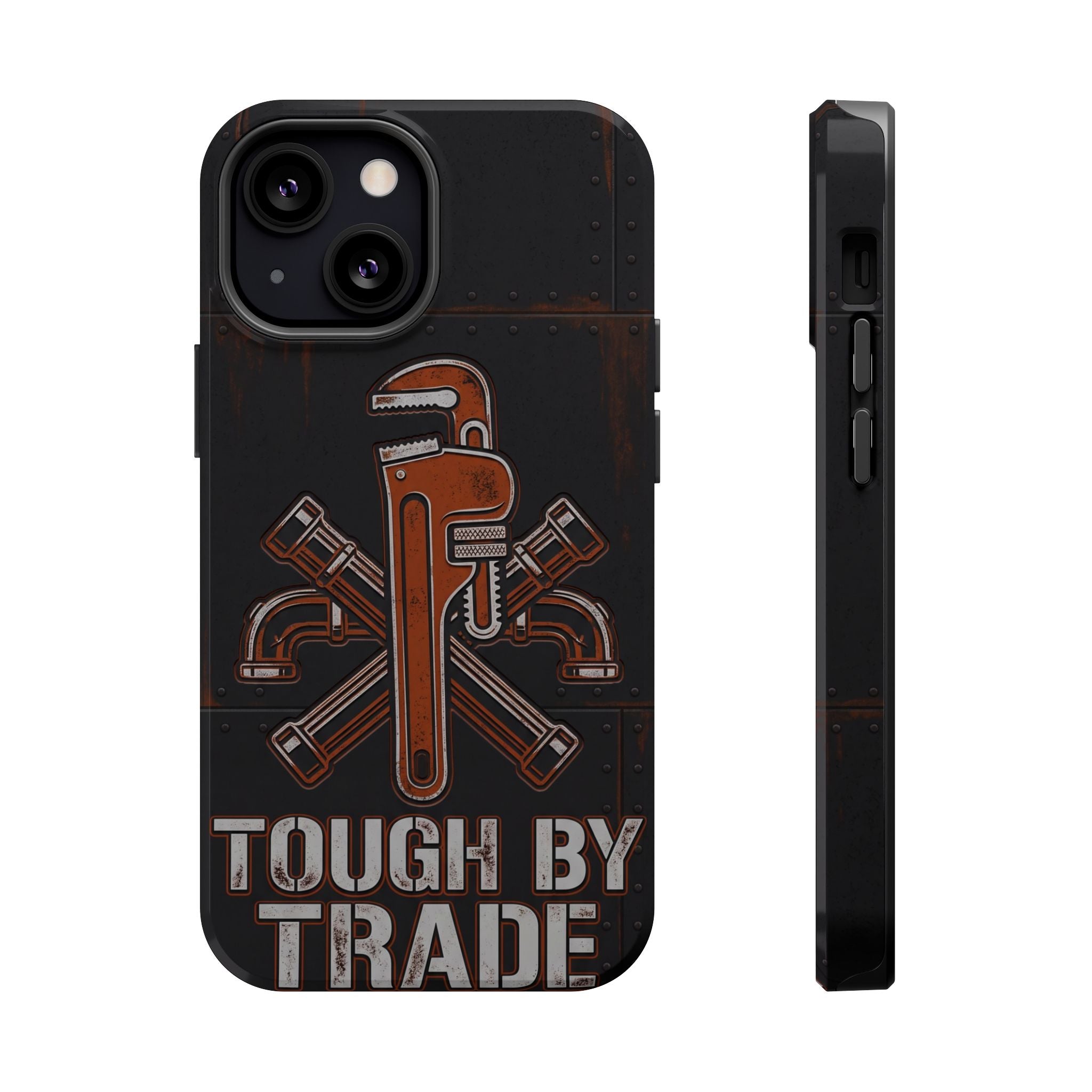 Tough By Trade Phone Case — Crossed Wrenches Wireless Charging Cover