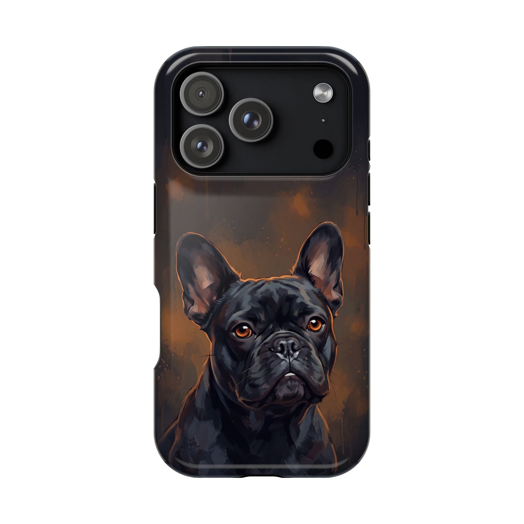 French Bulldog Portrait Phone Case — Impact-Resistant Wireless Charging Cover