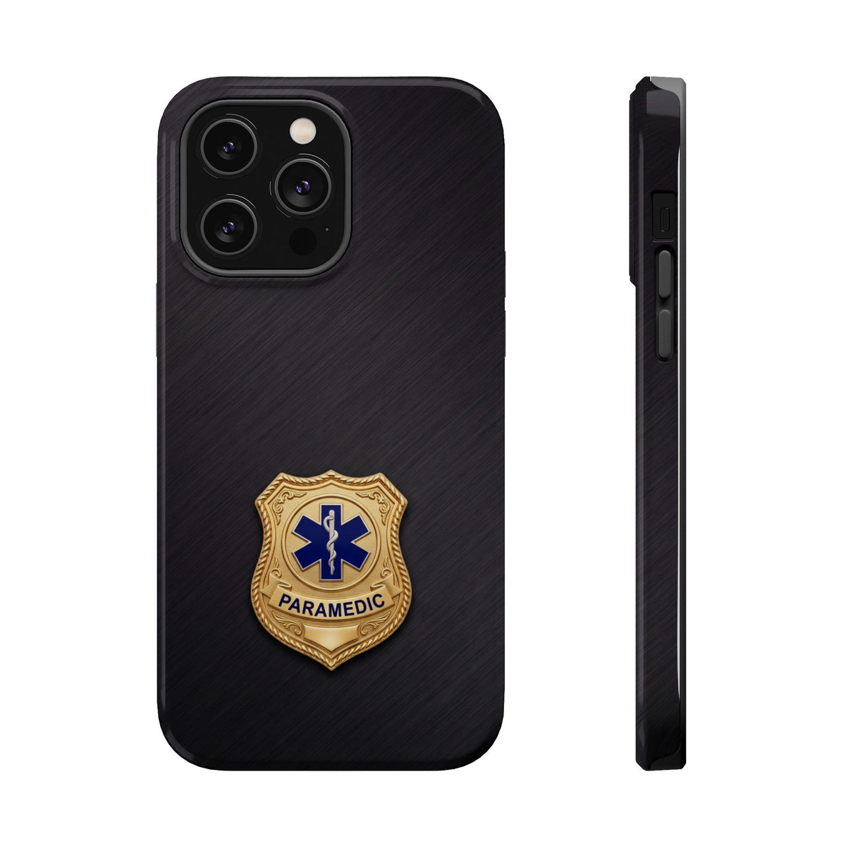 Gold Paramedic Badge Phone Case — Magnetic Wireless Charging Cover