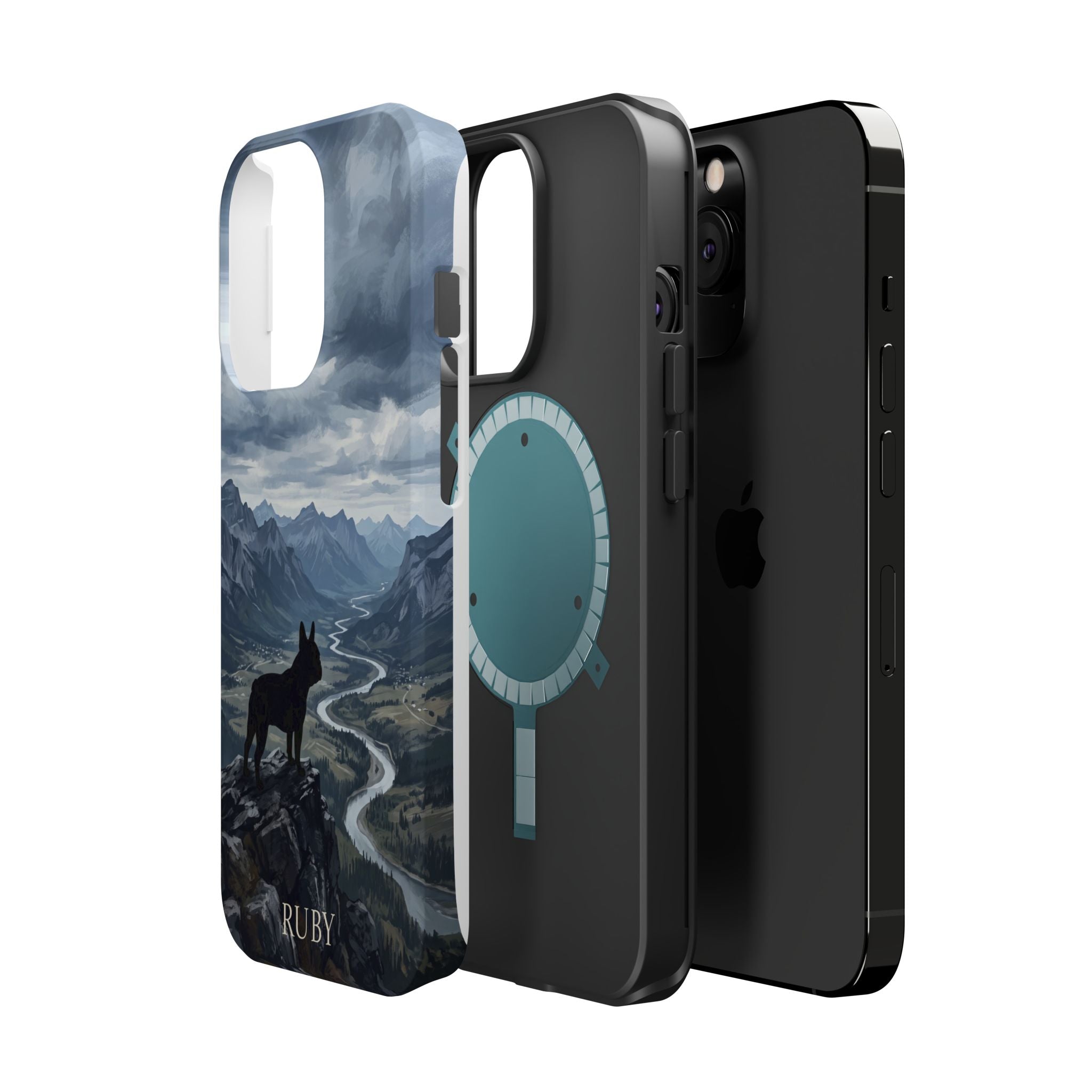 Personalized French Bulldog Mountain Valley Phone Case — Wireless Charging Cover