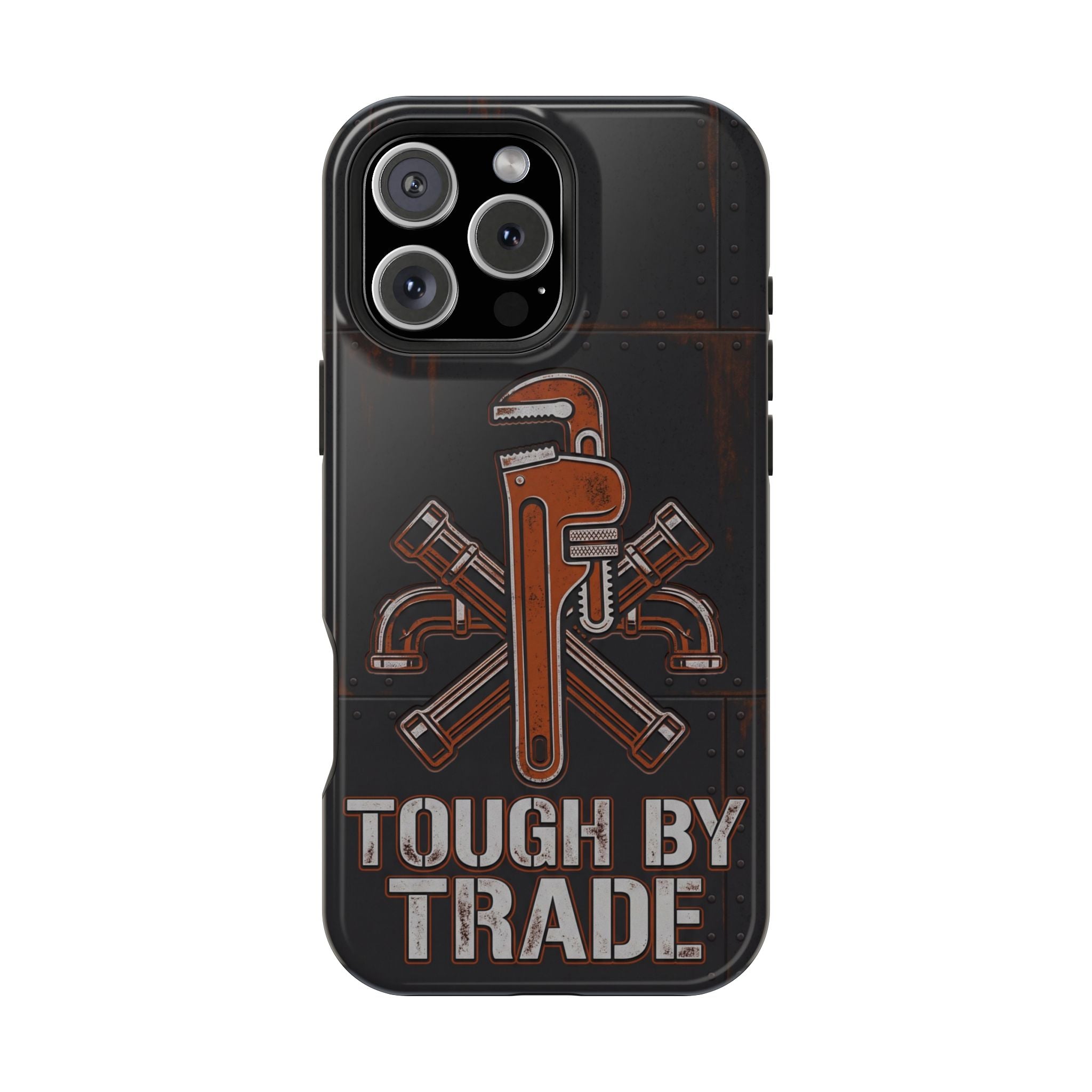 Tough By Trade Phone Case — Crossed Wrenches Wireless Charging Cover