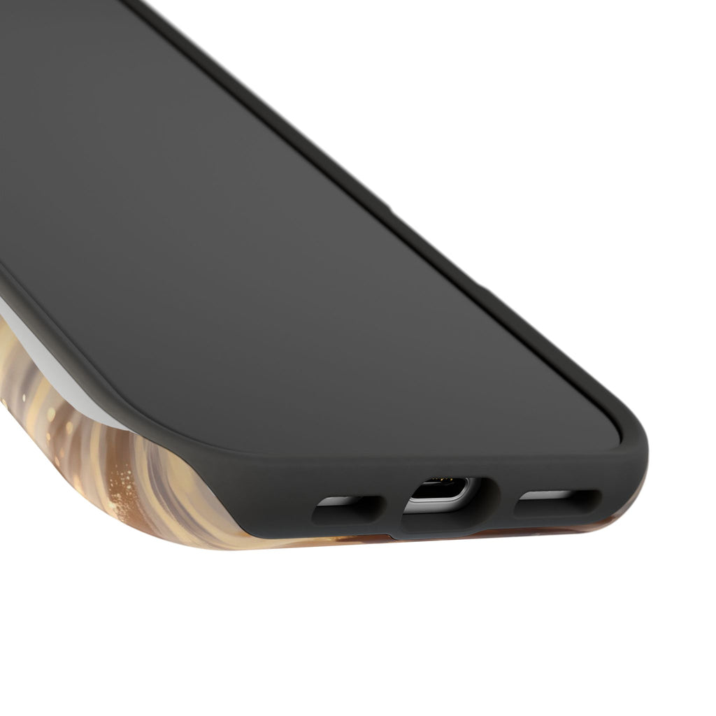 Beach Golden Retriever Phone Case — Impact-Resistant Wireless Charging Cover