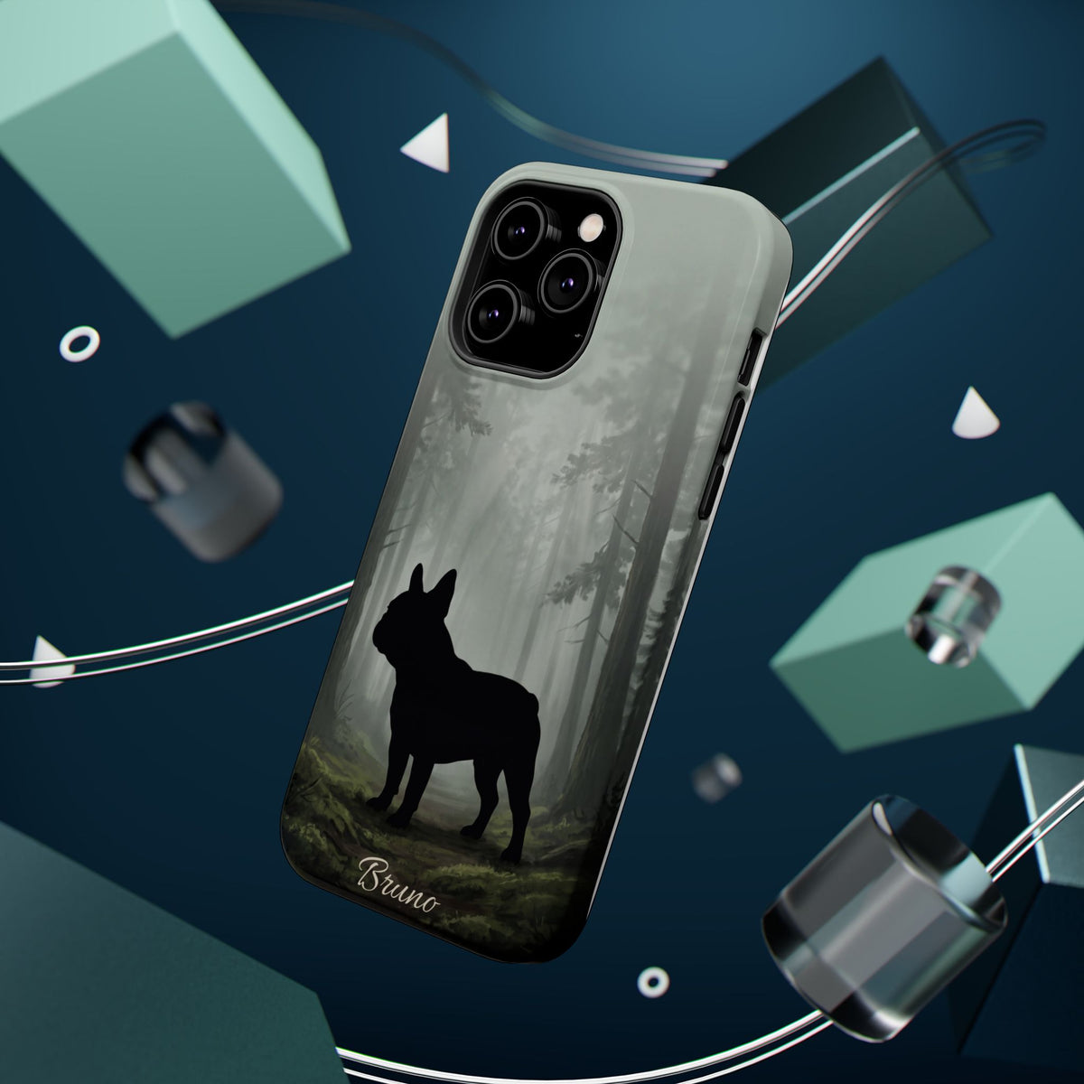 Personalized French Bulldog Misty Forest Phone Case — Wireless Charging Cover