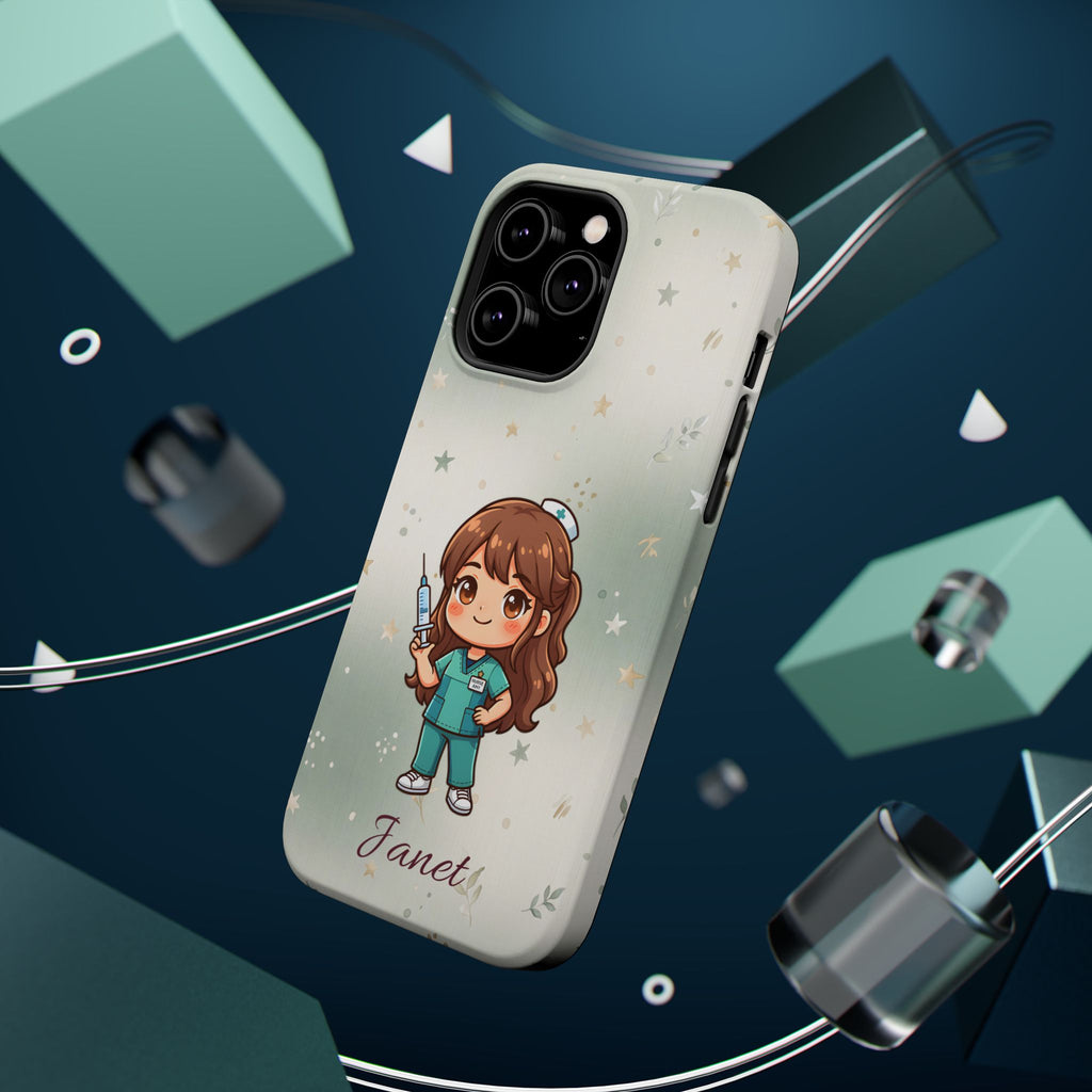 Personalized Nurse with Syringe Phone Case — Wireless Charging Cover