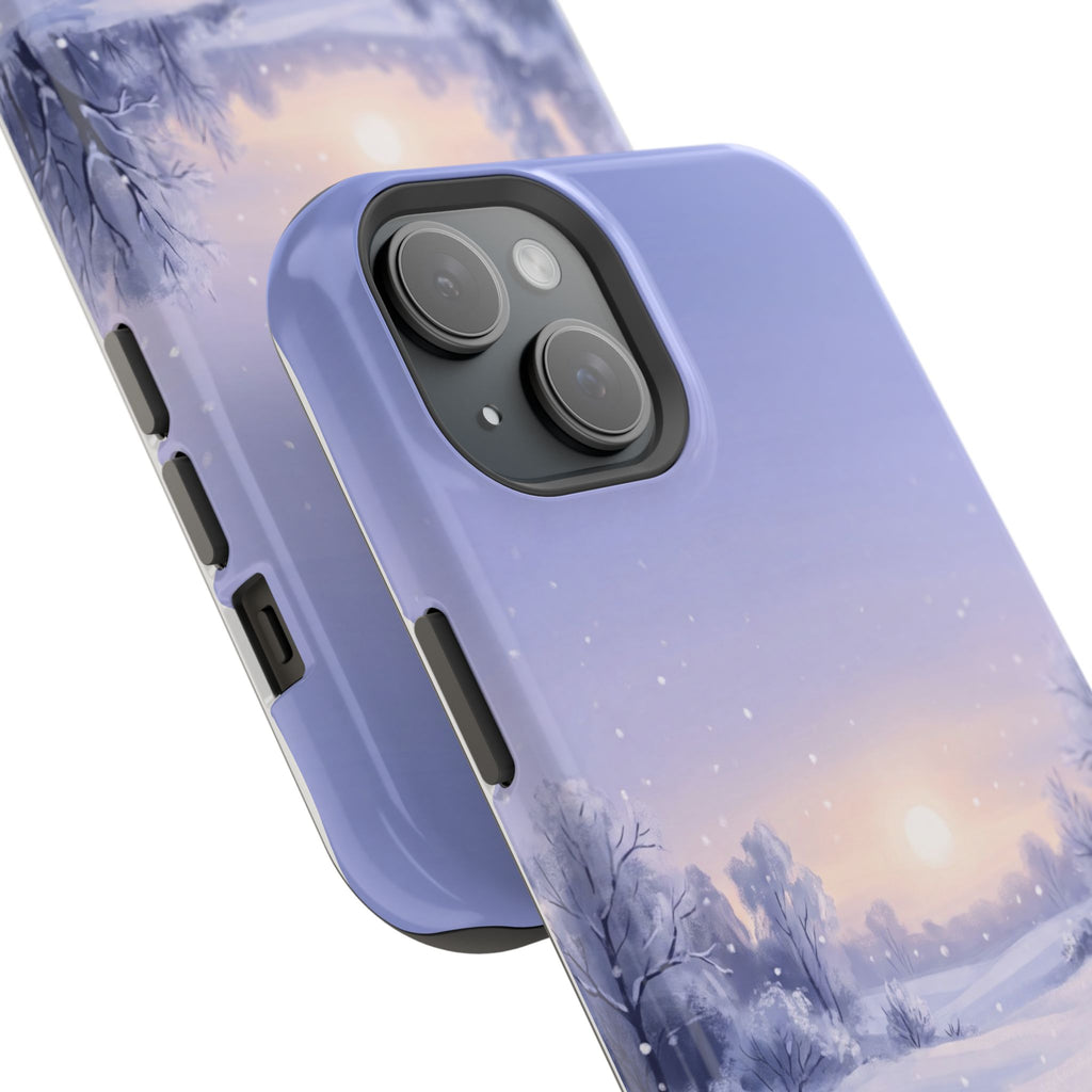 Personalized Dachshund Winter Snow Phone Case — Wireless Charging Cover