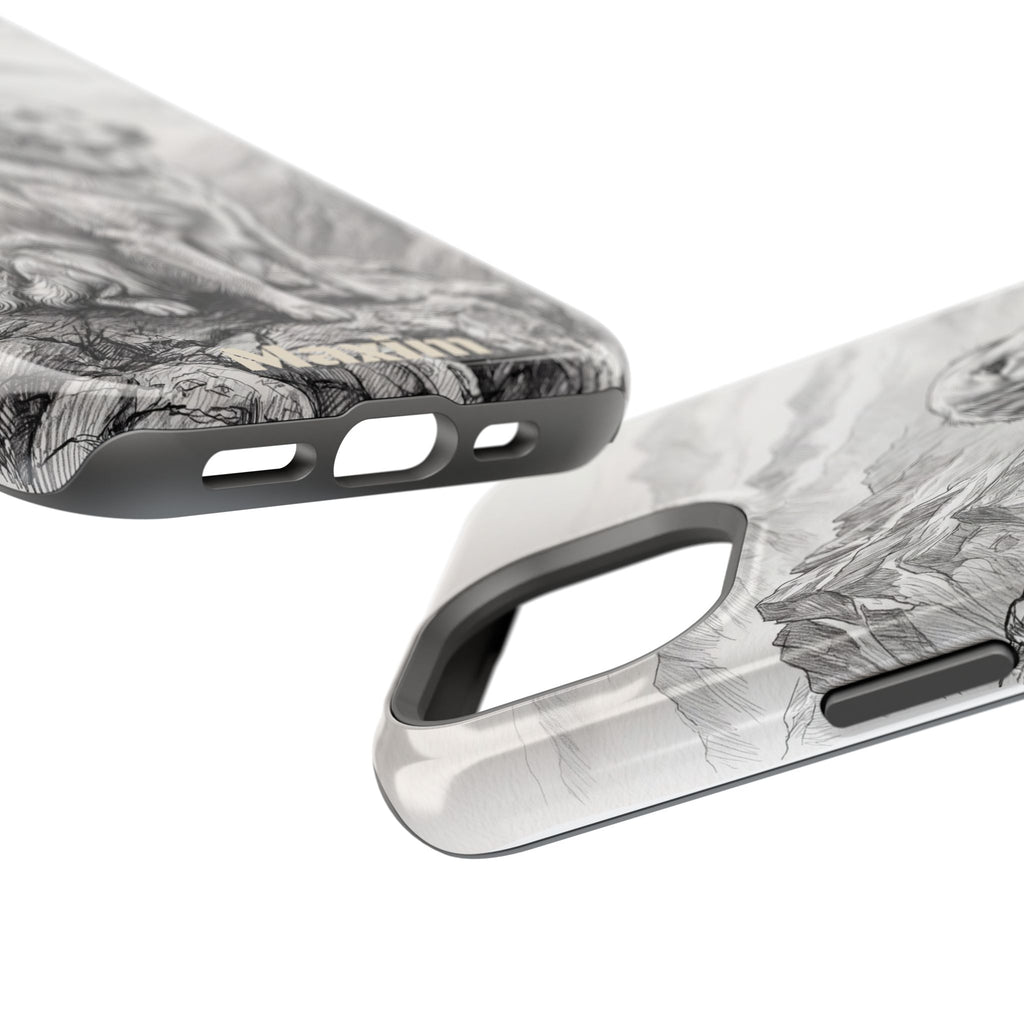 Personalized Golden Retriever Mountain Peak Phone Case — Wireless Charging Cover