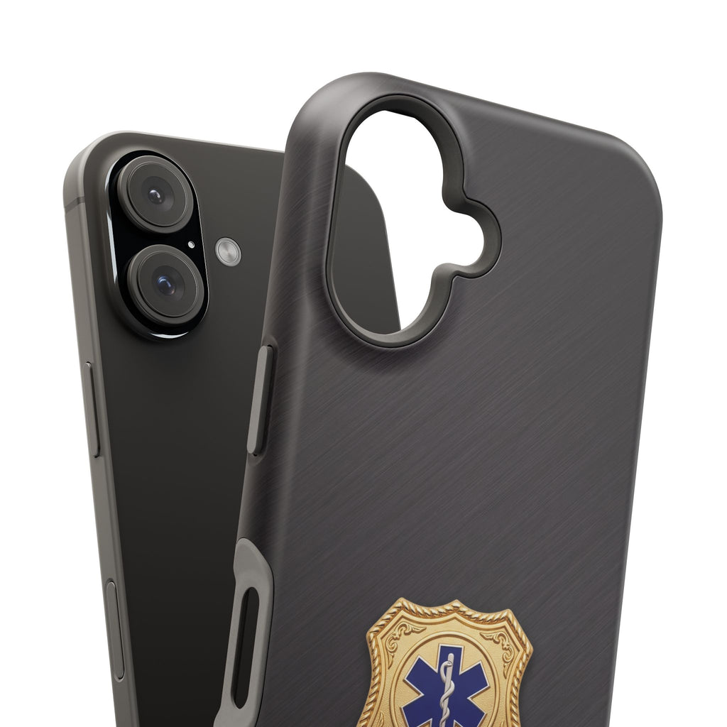 Gold Paramedic Badge Phone Case — Magnetic Wireless Charging Cover