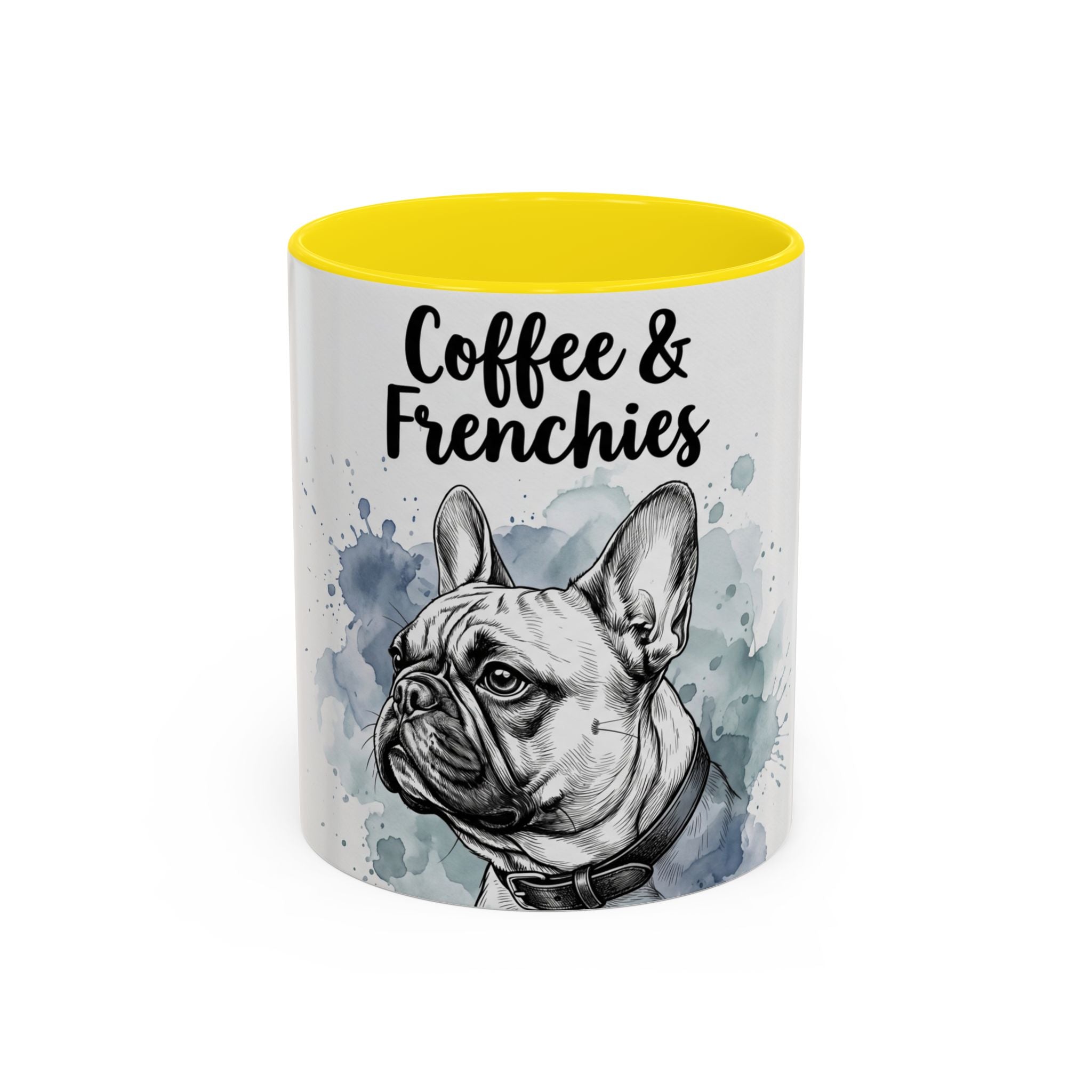 Coffee & Frenchies Mug | French Bulldog Lover Gift | Watercolor Dog Mug