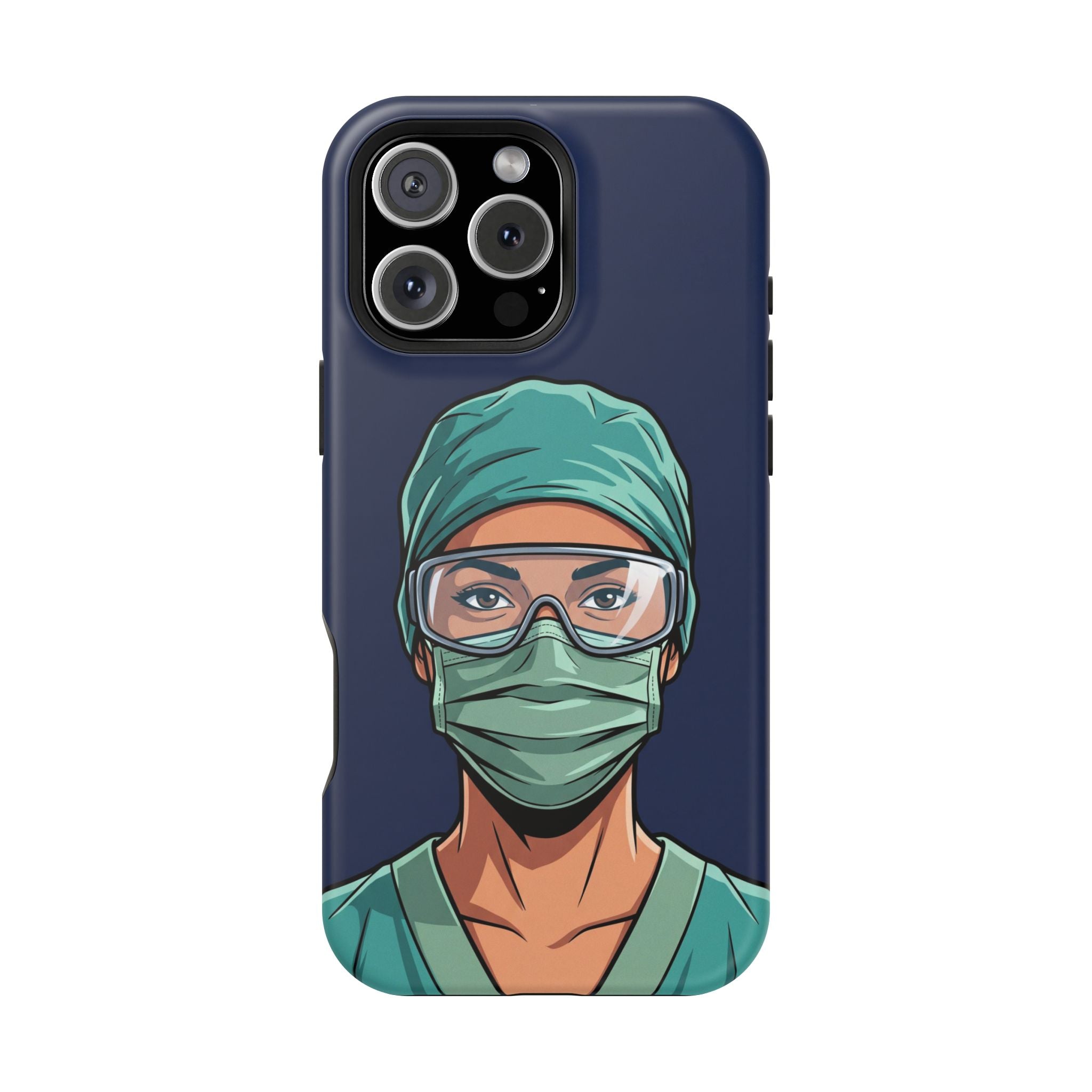 Bold Nurse Portrait Phone Case — Magnetic Wireless Charging Cover