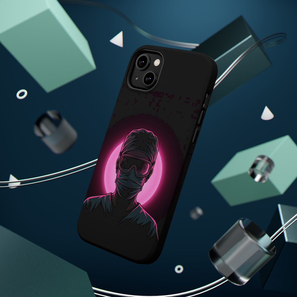 Nurse Portrait Phone Case — Navy Wireless Charging Cover