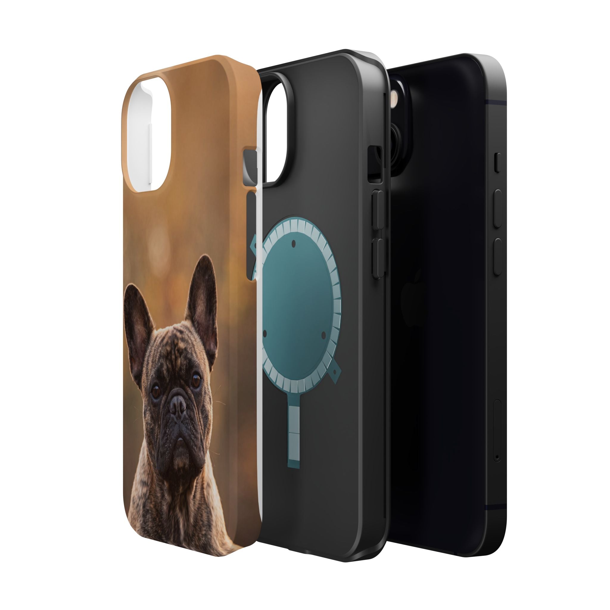 Brindle French Bulldog Phone Case — Impact-Resistant Wireless Charging Cover