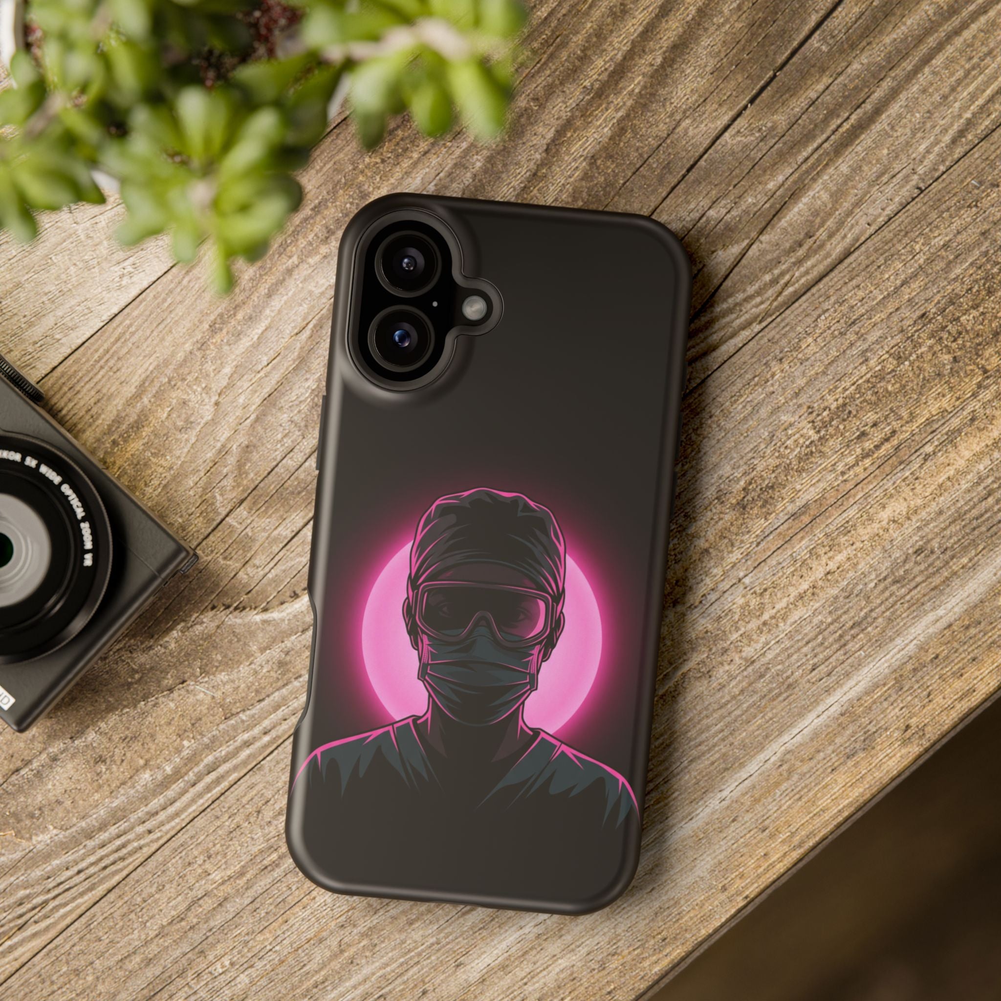 Nurse Portrait Phone Case — Navy Wireless Charging Cover