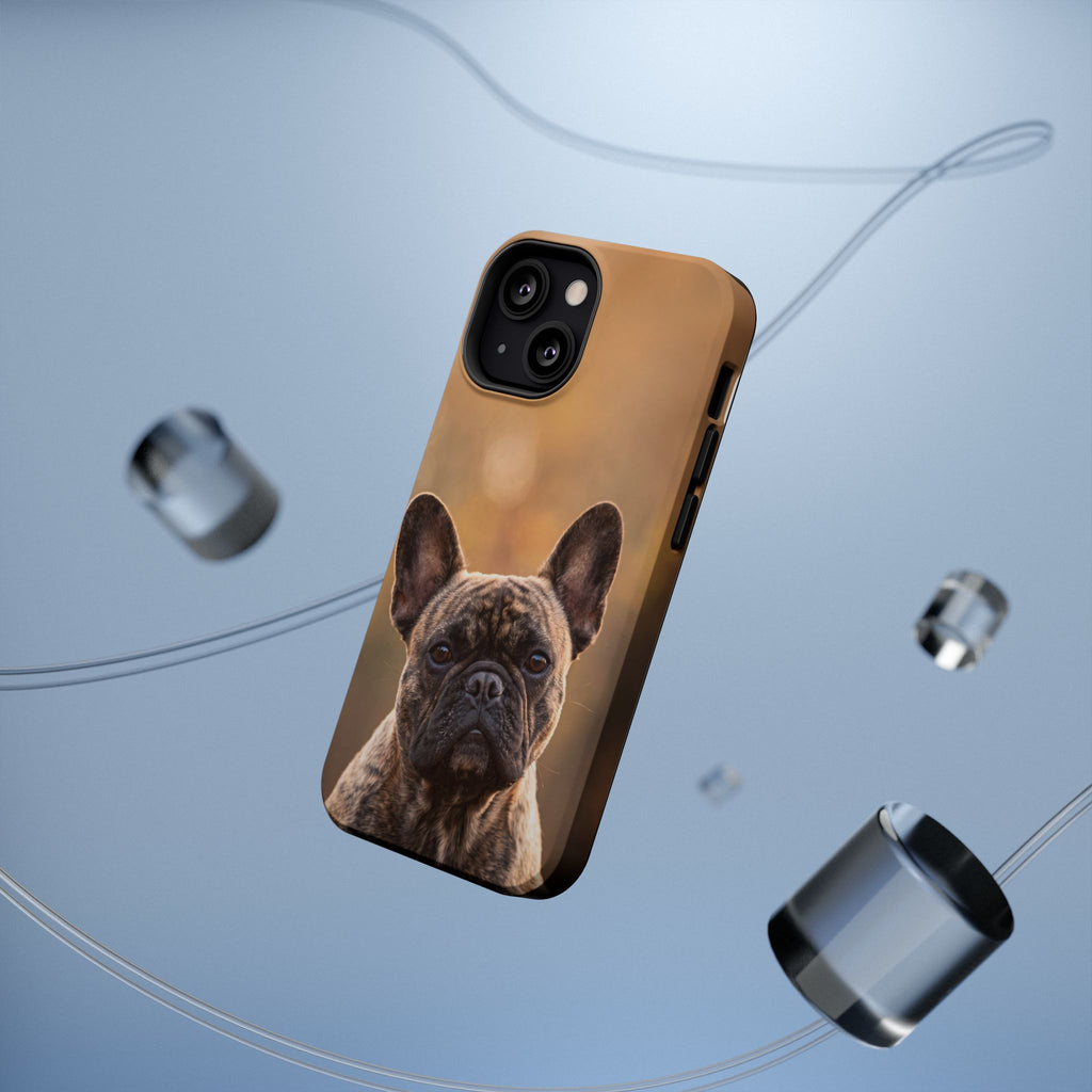Brindle French Bulldog Phone Case — Impact-Resistant Wireless Charging Cover