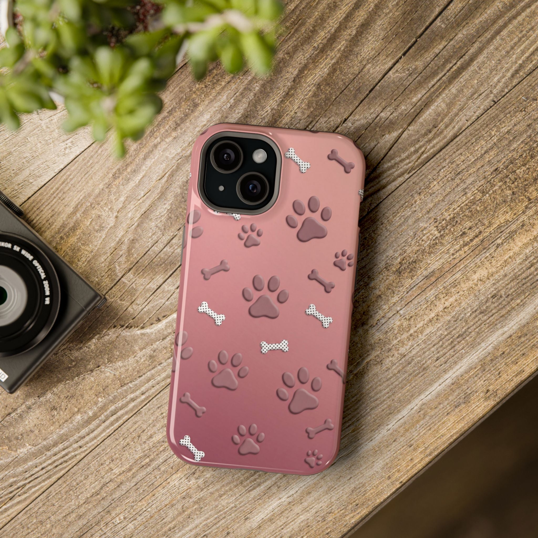 Paws & Bones Phone Case — Impact-Resistant Wireless Charging Cover