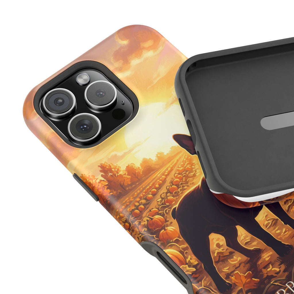 Personalized French Bulldog Pumpkin Patch Phone Case — Wireless Charging Cover