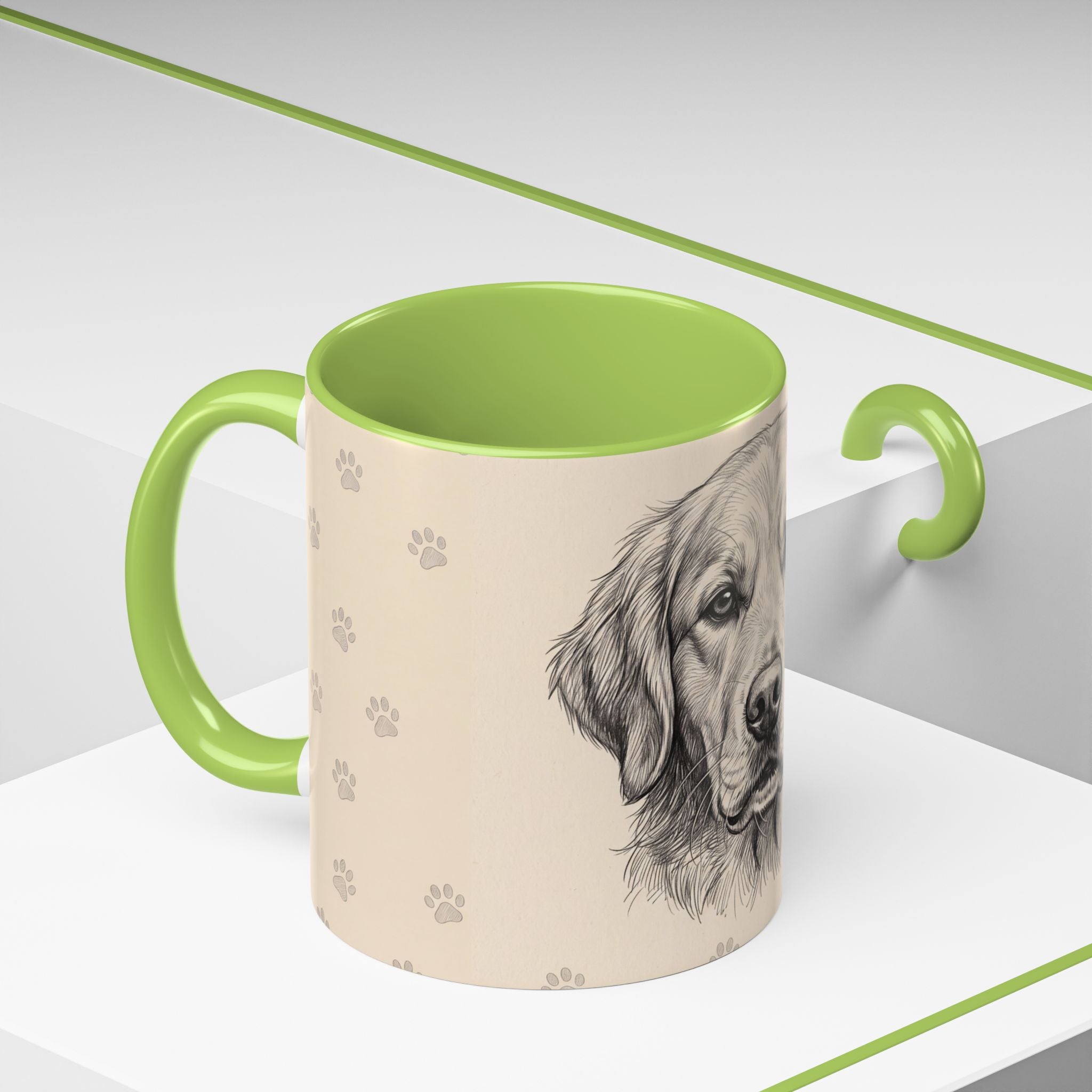 Golden Retriever Sketch Mug | Golden Retriever Lover Gift | Pencil Art Dog Coffee Mug