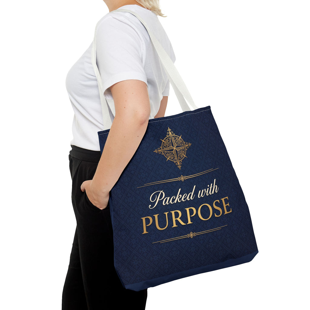 Packed with Purpose Tote | Inspirational Nurse Gift Tote Bag | Healthcare Worker Appreciation Gift | Premium Polyester Carry-All
