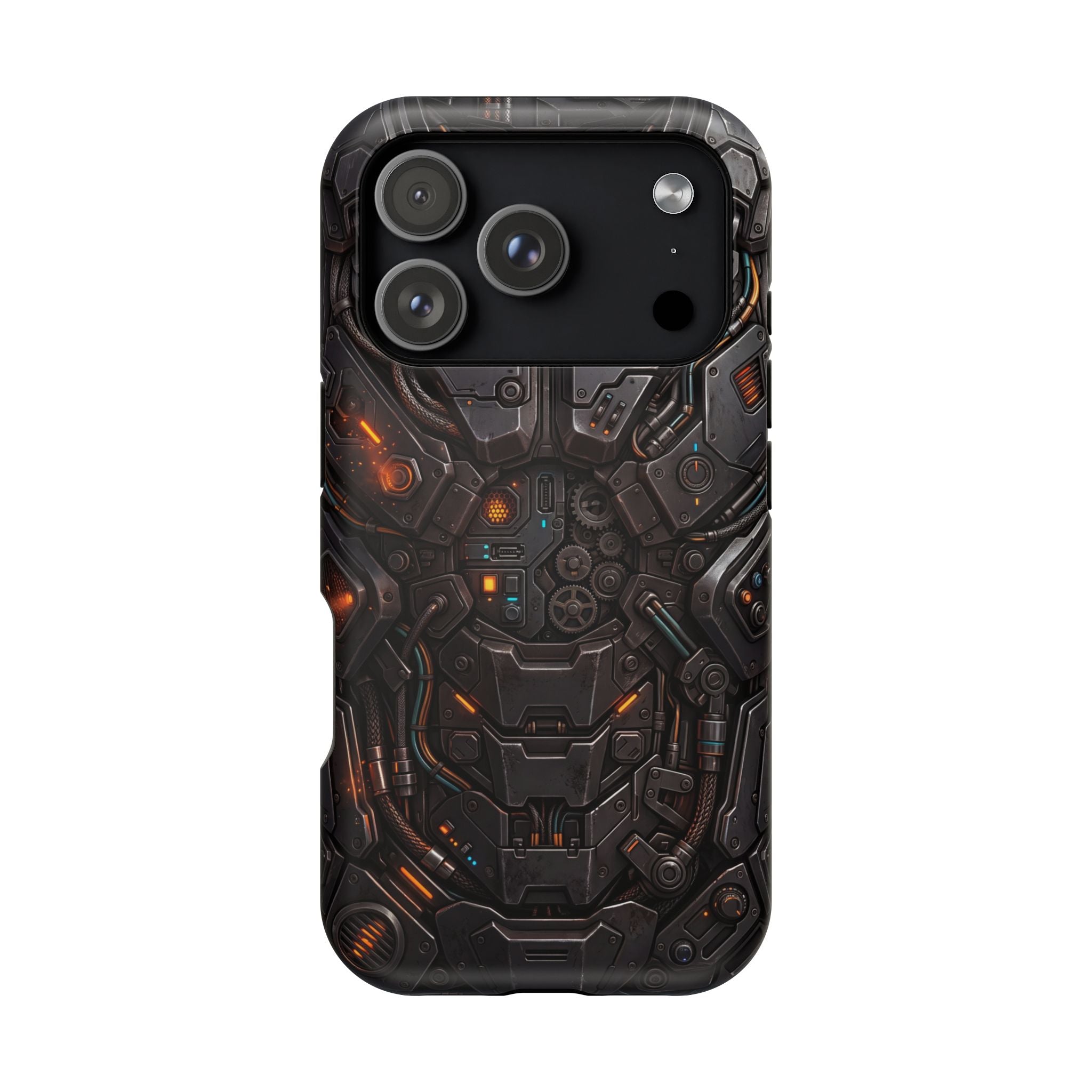 Mech Armor Phone Case — Industrial Circuit Wireless Charging Cover