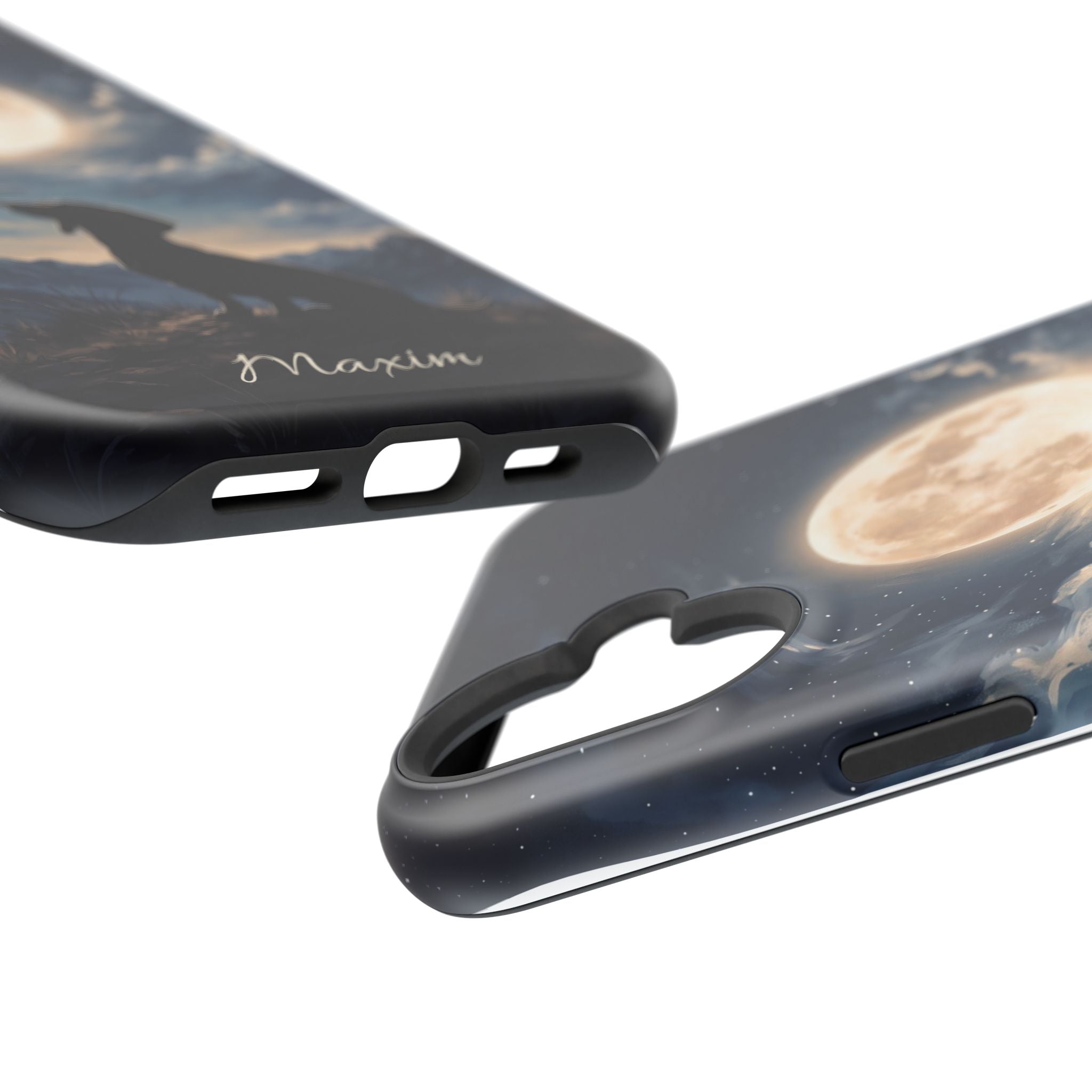 Personalized Dachshund Moonlight Phone Case — Wireless Charging Cover