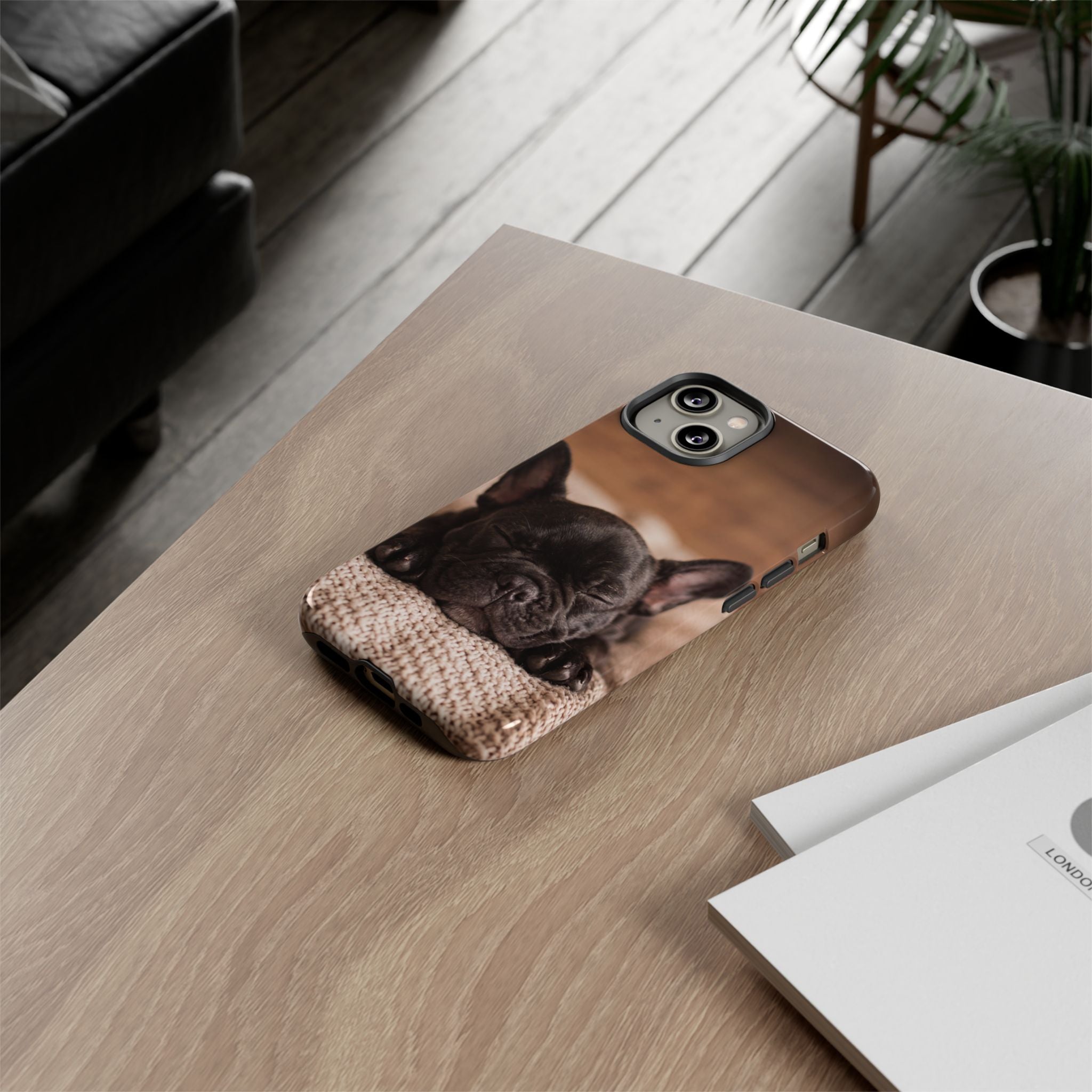 Sleeping French Bulldog Phone Case | Cozy Frenchie Resting on Blanket | iPhone & Samsung