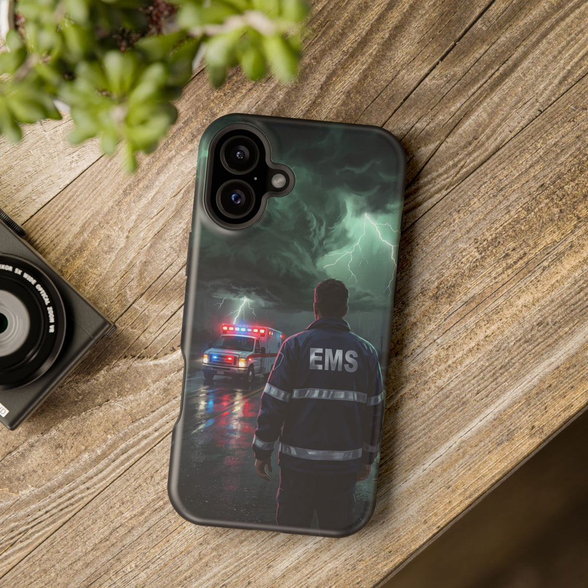 EMS Green Storm City Phone Case — Magnetic Wireless Charging Cover