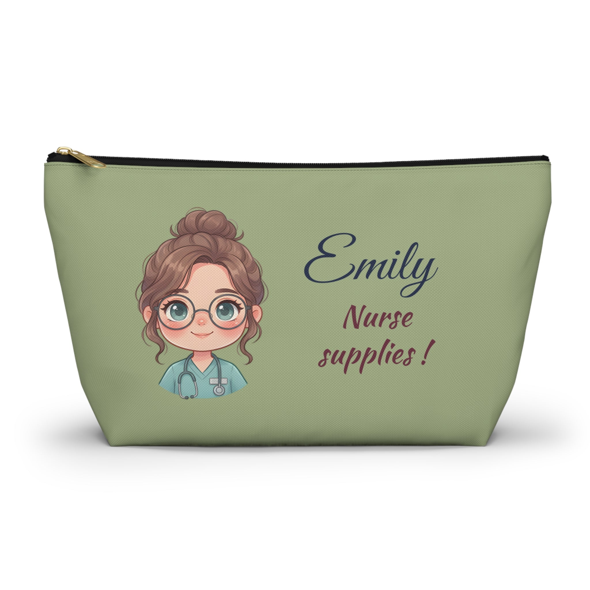 Personalized Nurse Pouch – Custom Name and Text Cosmetic Bag