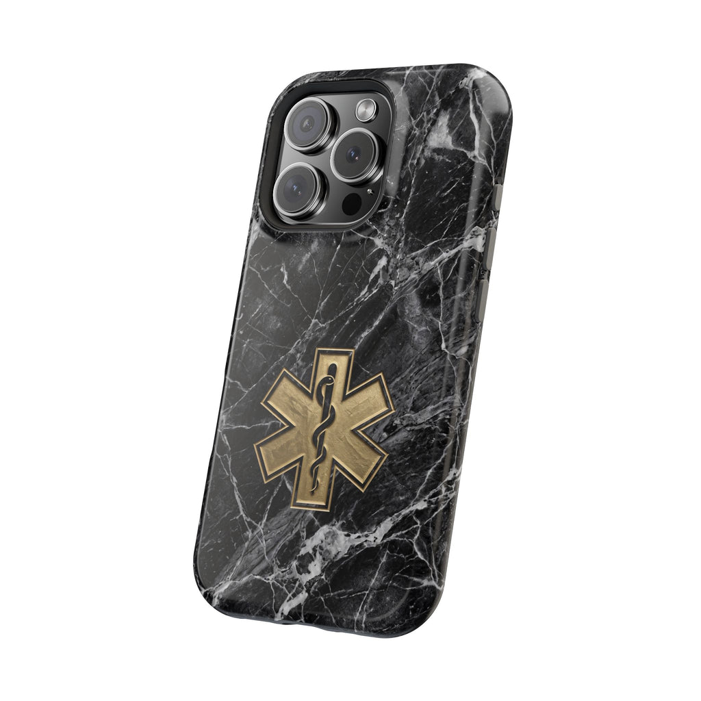 Paramedic/EMT Marble Phone Case — Magnetic Wireless Charging Cover