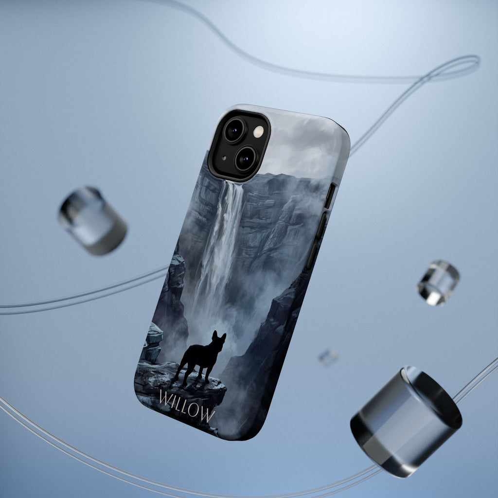 Personalized French Bulldog Misty Waterfall Phone Case — Wireless Charging Cover