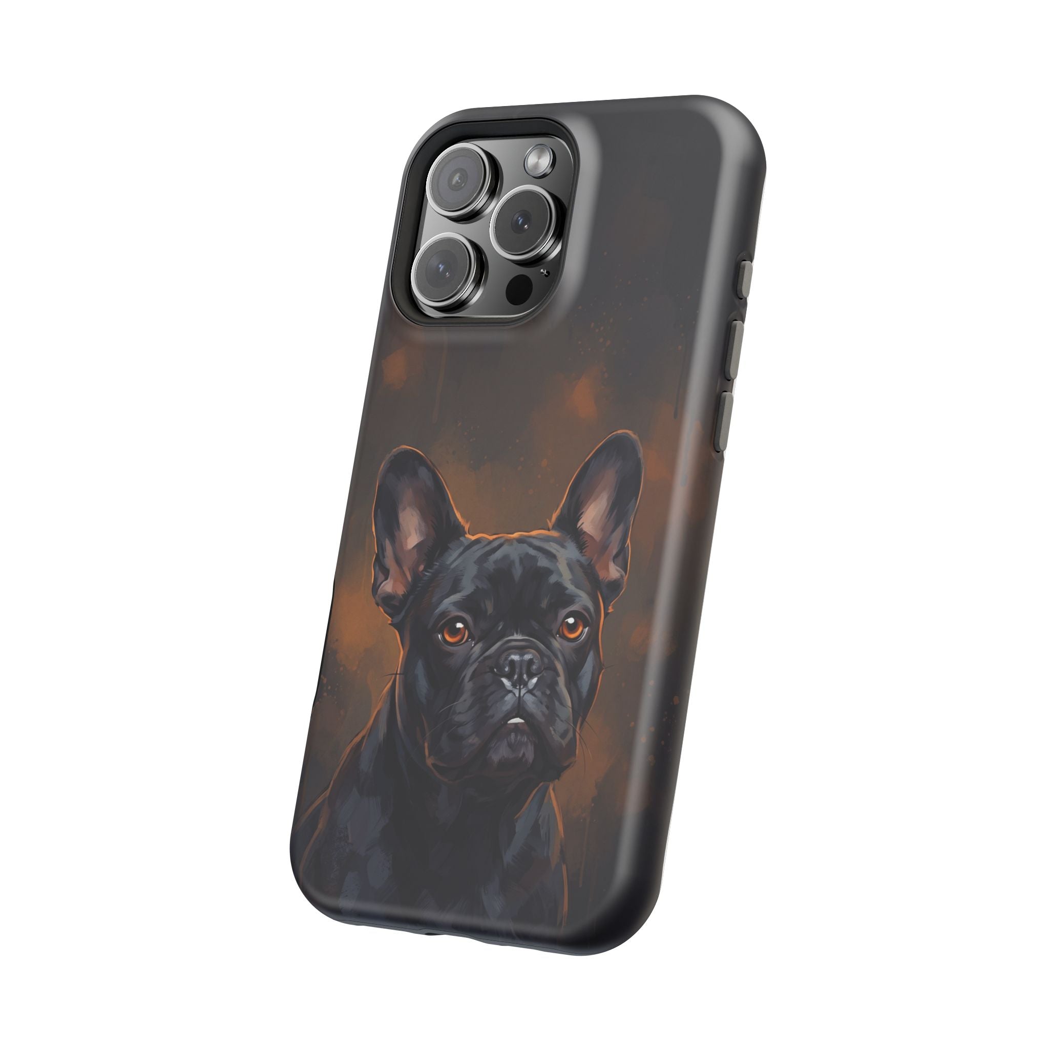 French Bulldog Portrait Phone Case — Impact-Resistant Wireless Charging Cover