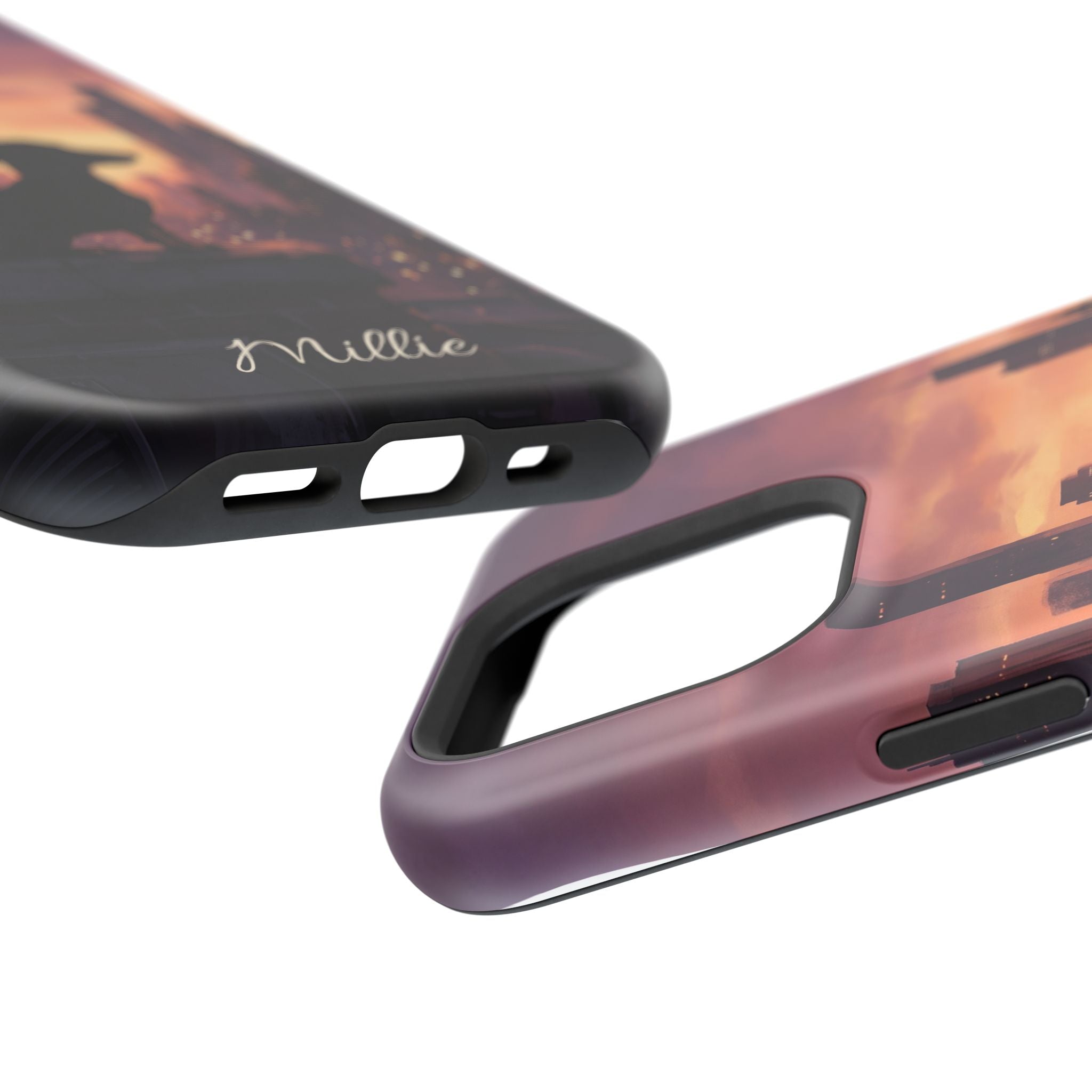 Personalized Dachshund City Skyline Phone Case — Wireless Charging Cover