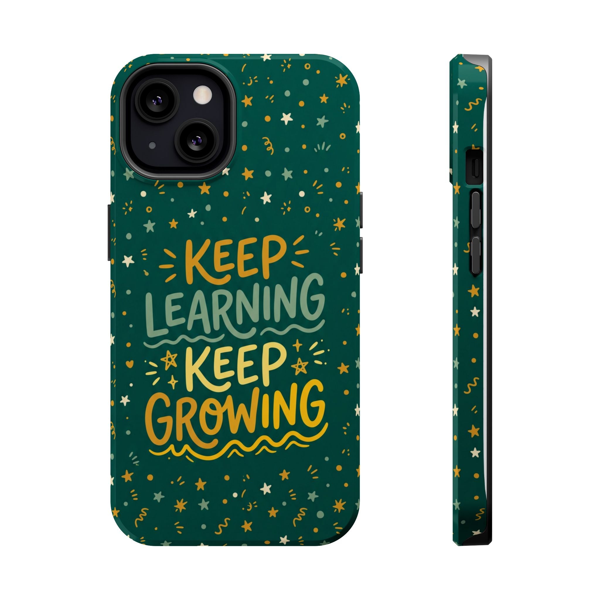 Keep Learning Keep Growing Teacher Phone Case — Wireless Charging Cover