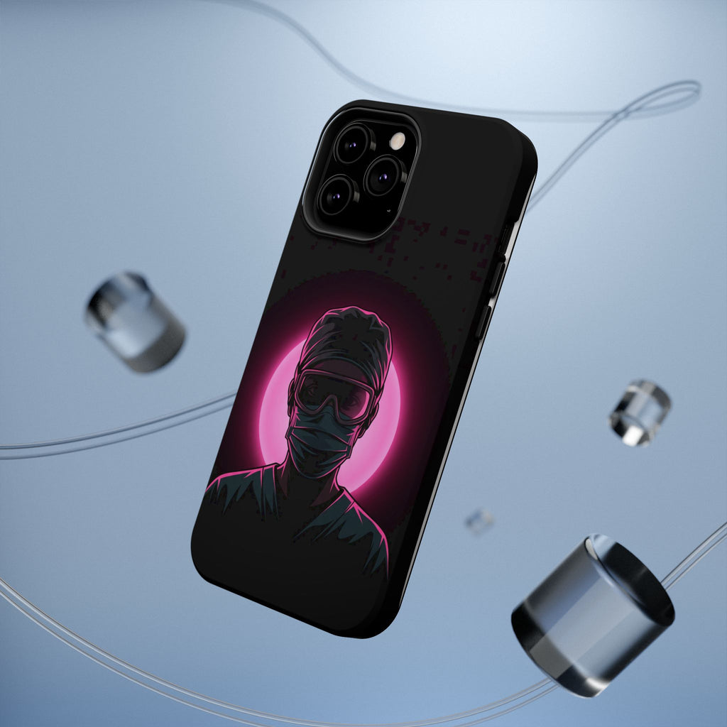 Nurse Portrait Phone Case — Navy Wireless Charging Cover