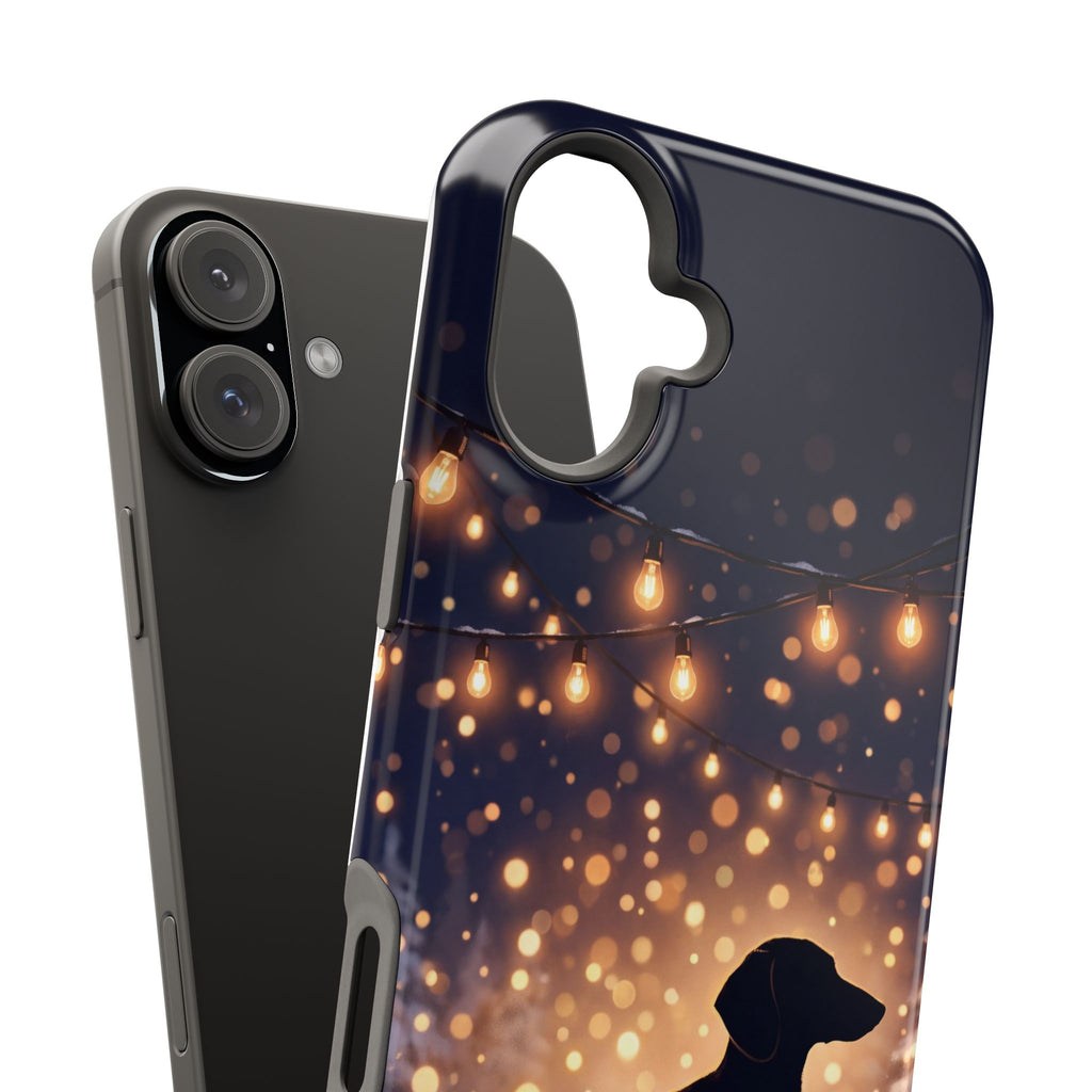Personalized Dachshund Golden Sparks Phone Case — Wireless Charging Cover