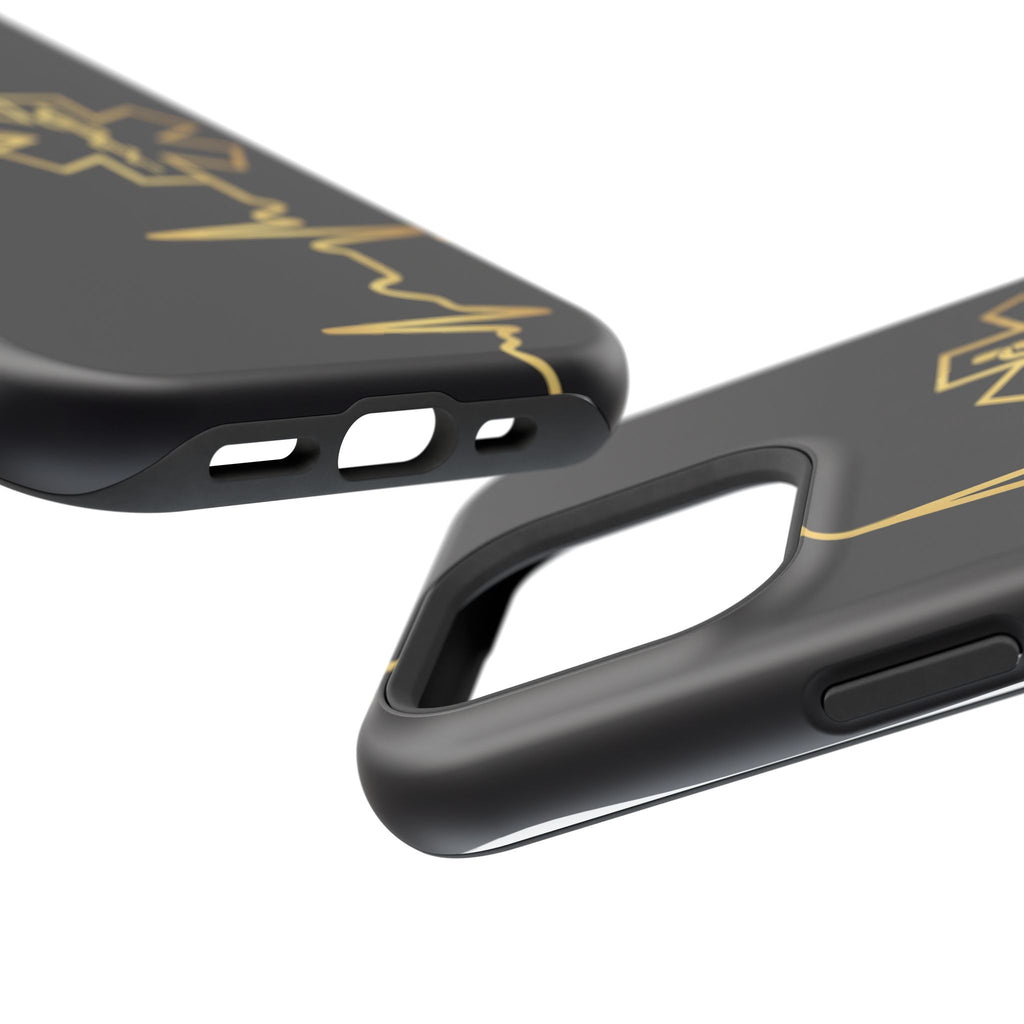 Paramedic/EMT Heartbeat Line Phone Case — Magnetic Wireless Charging Cover