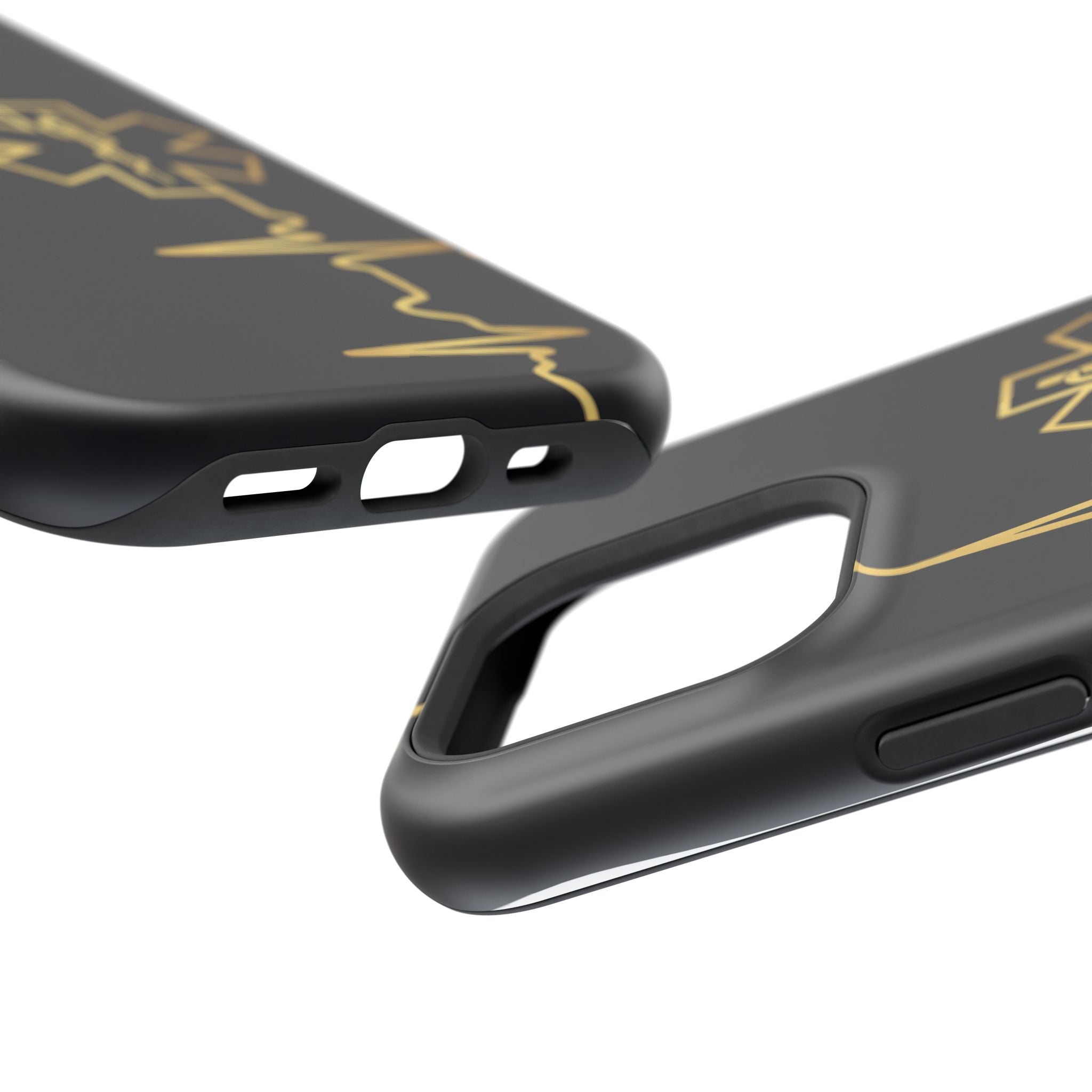 Paramedic/EMT Heartbeat Line Phone Case — Magnetic Wireless Charging Cover