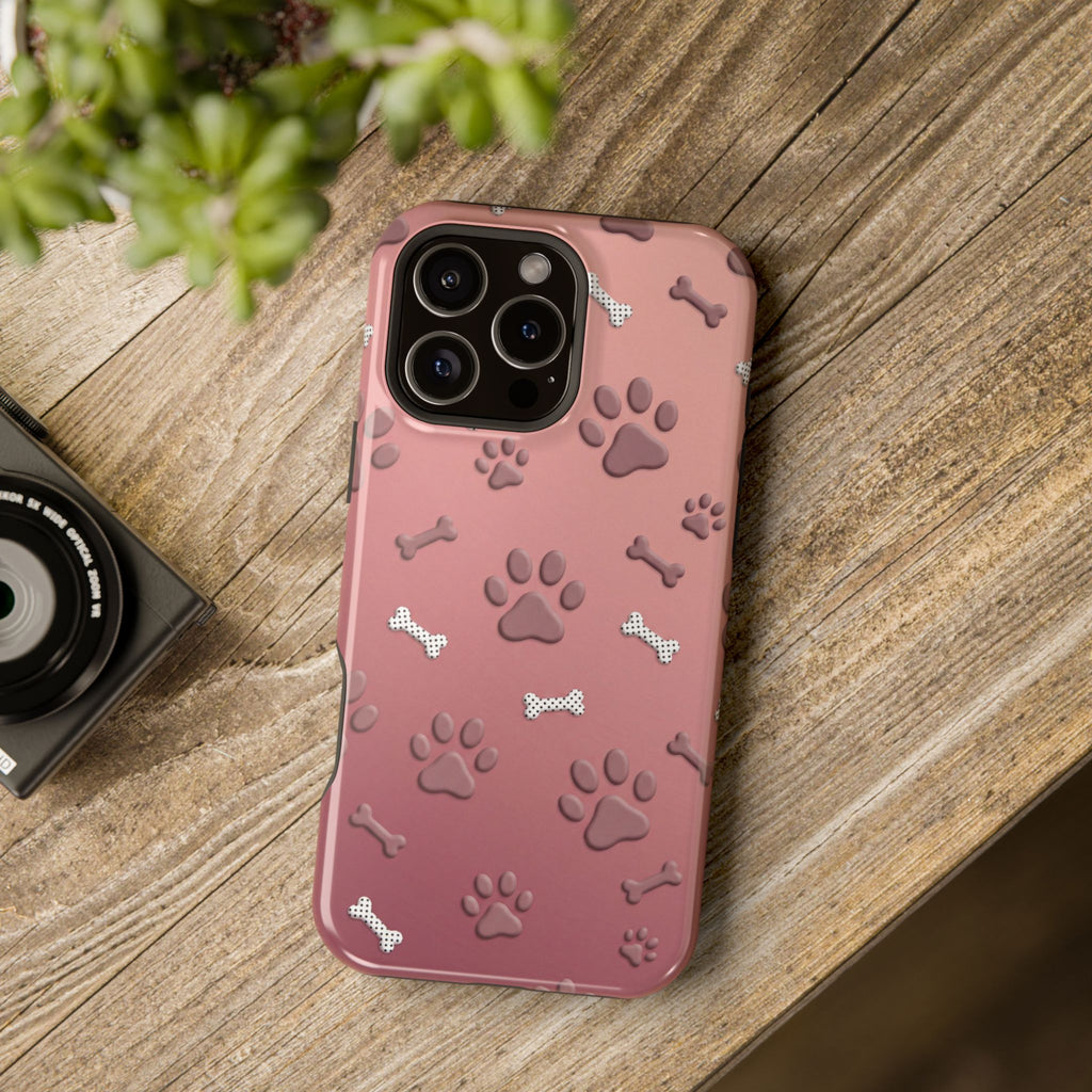 Paws & Bones Phone Case — Impact-Resistant Wireless Charging Cover