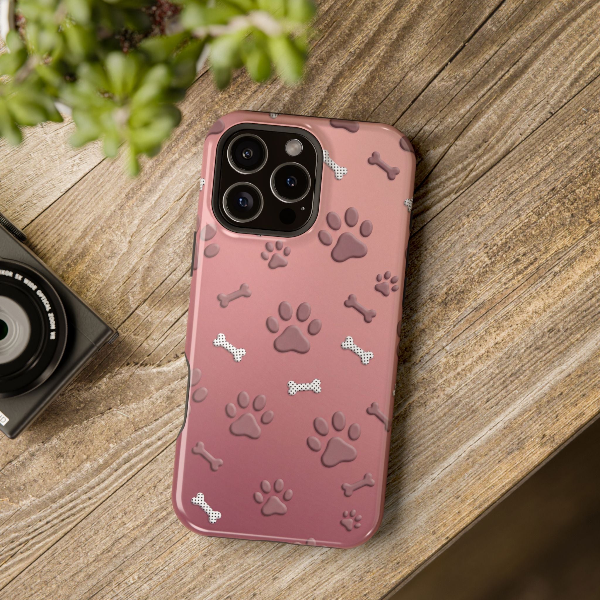 Paws & Bones Phone Case — Impact-Resistant Wireless Charging Cover