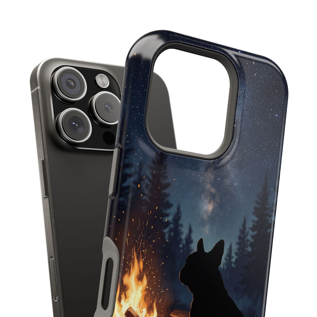 Personalized French Bulldog Campfire Phone Case — Wireless Charging Cover