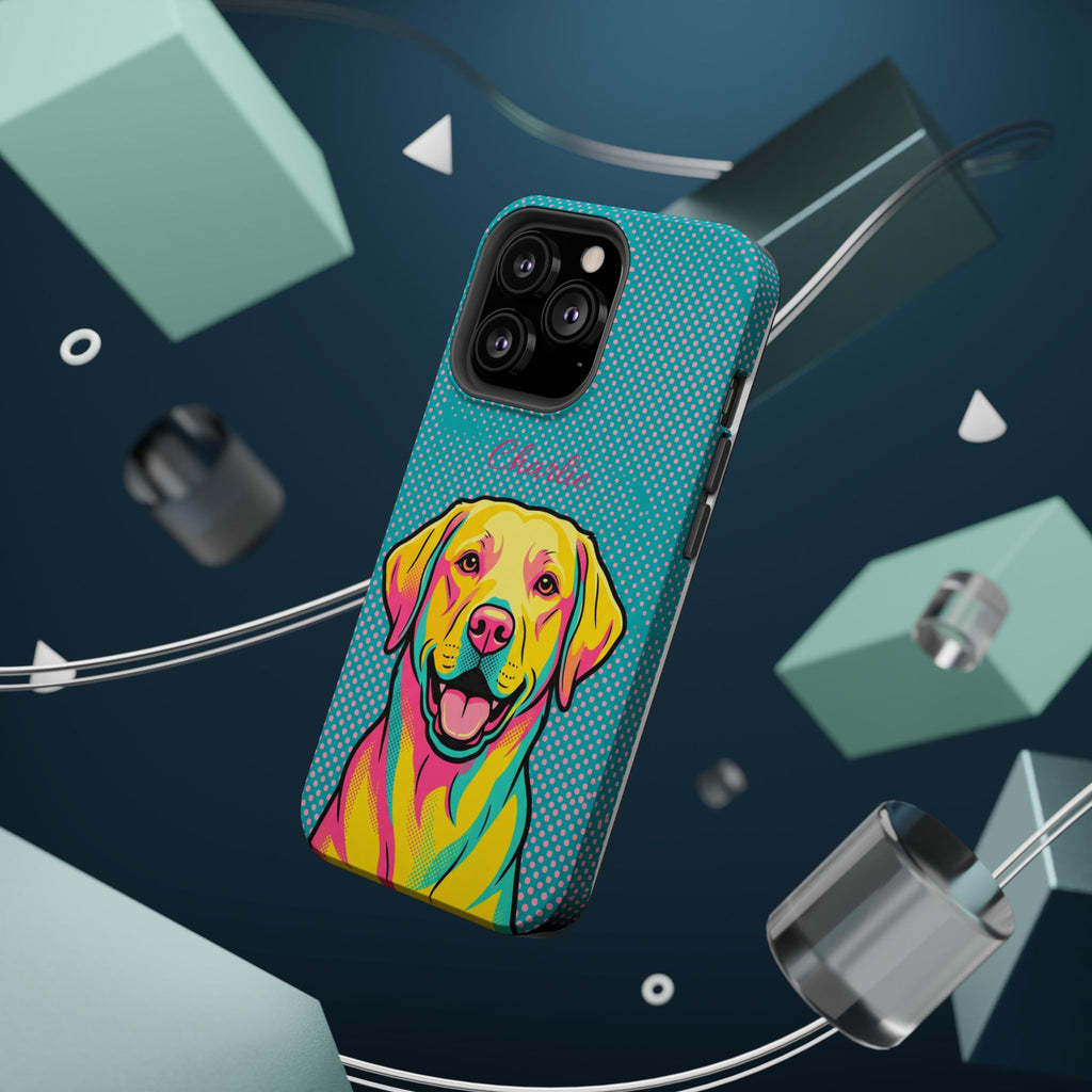 Personalized Pop Art Labrador Phone Case — Tough Magnetic Case with Wireless Charging