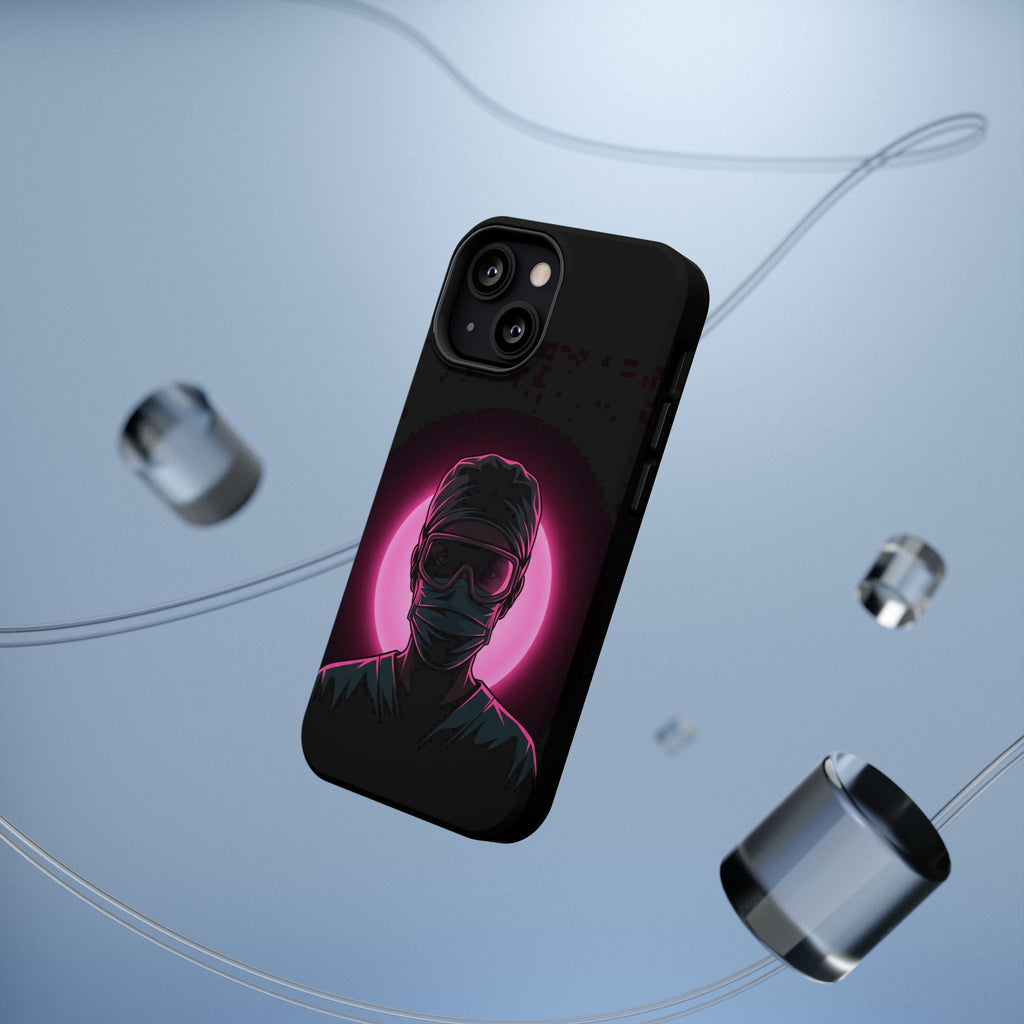 Nurse Portrait Phone Case — Navy Wireless Charging Cover