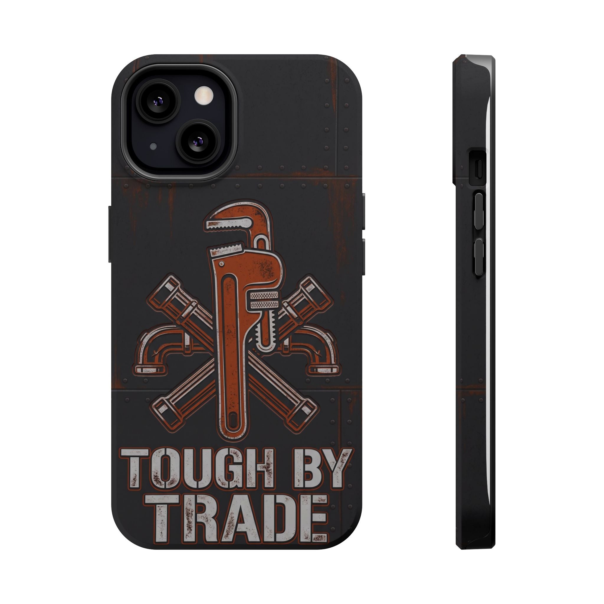 Tough By Trade Phone Case — Crossed Wrenches Wireless Charging Cover