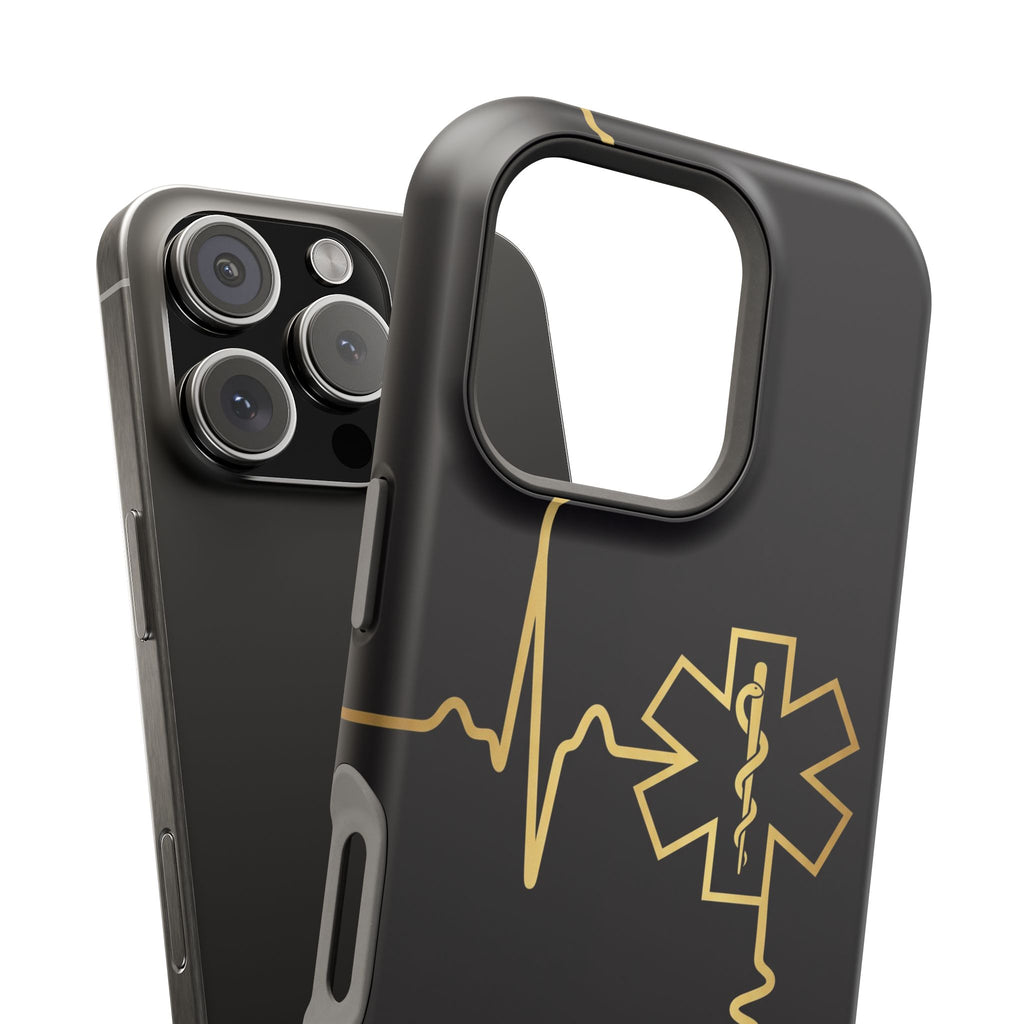Paramedic/EMT Heartbeat Line Phone Case — Magnetic Wireless Charging Cover