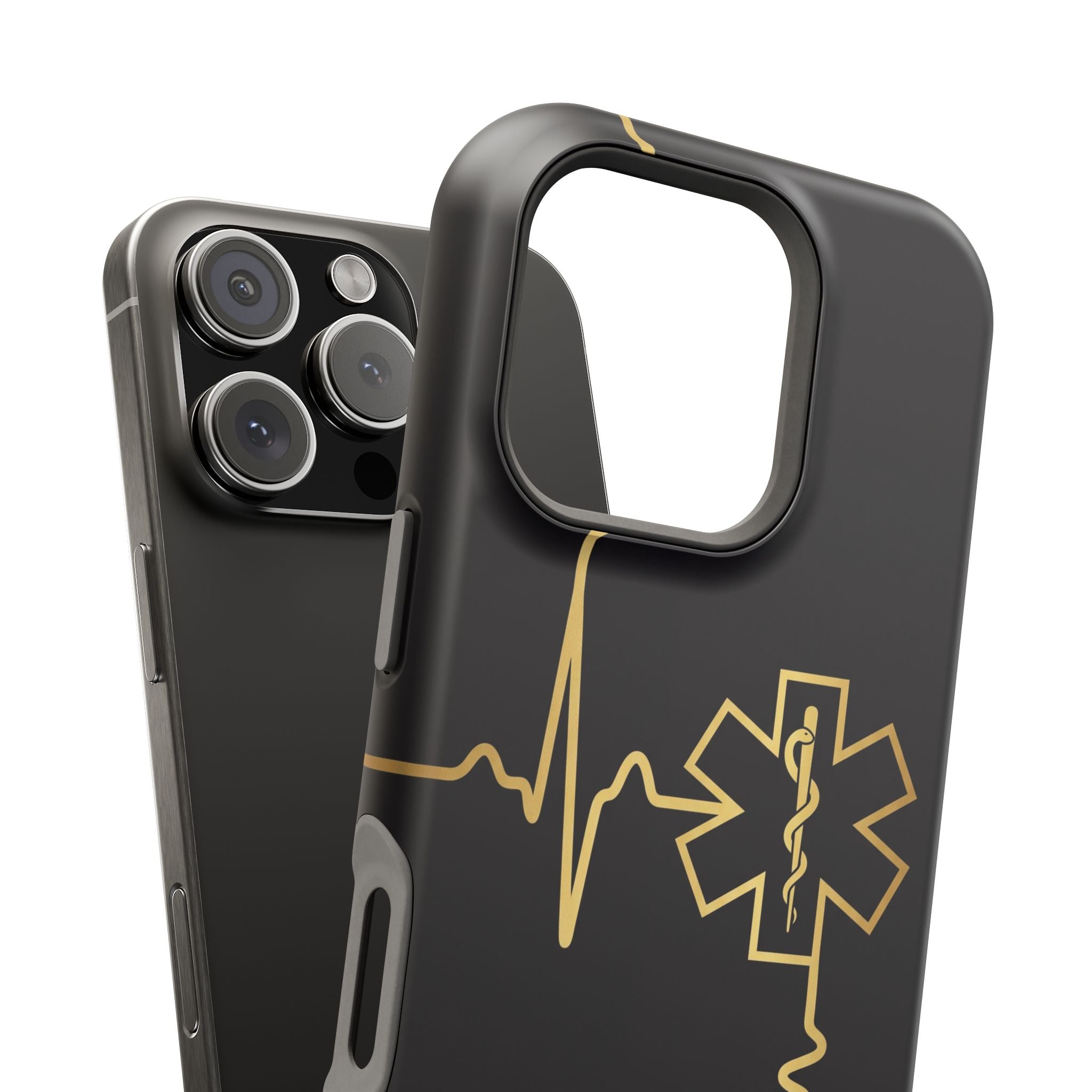Paramedic/EMT Heartbeat Line Phone Case — Magnetic Wireless Charging Cover