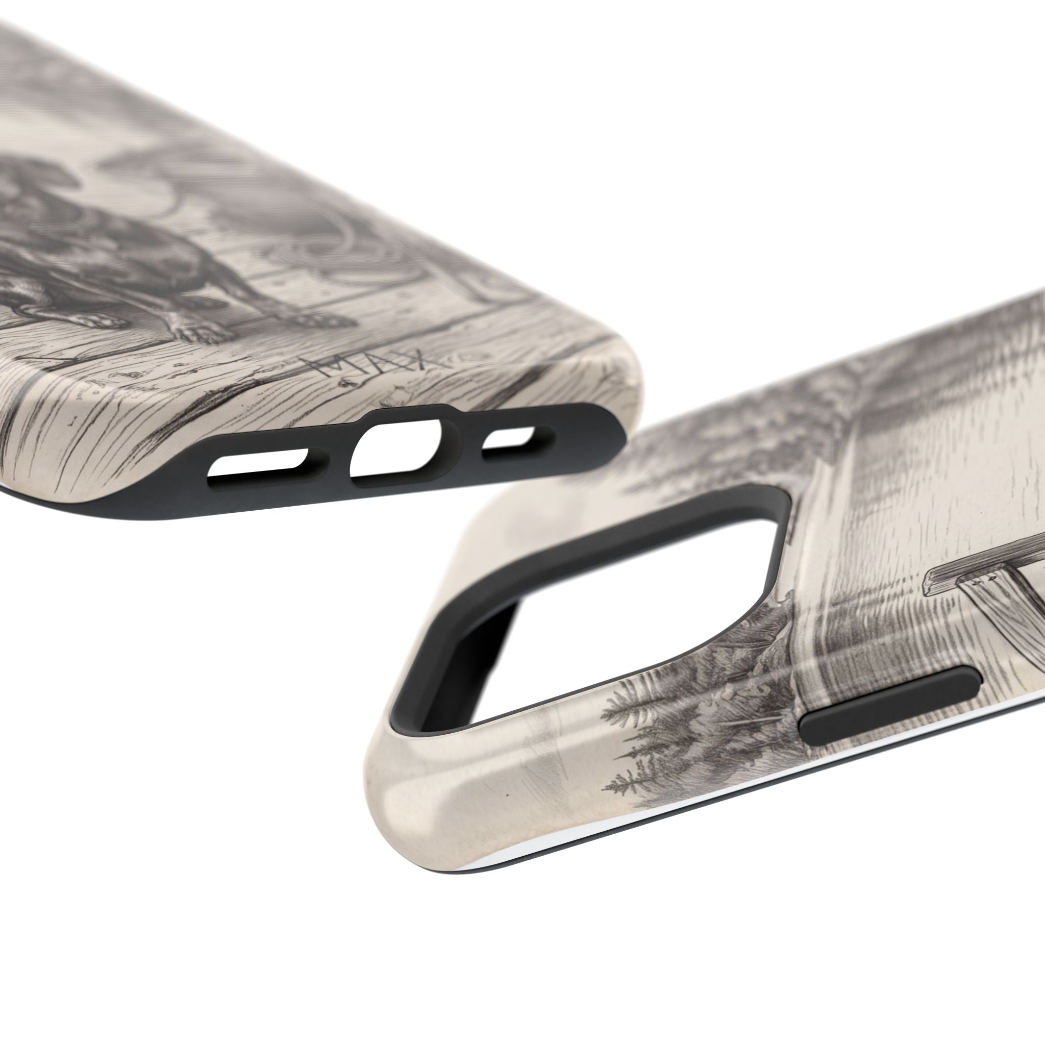 Personalized Dachshund Sunset Beach Phone Case — Wireless Charging Cover